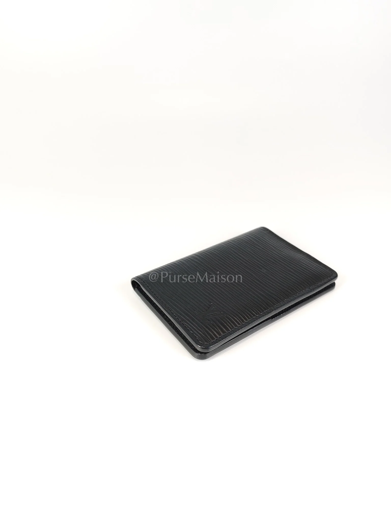 Louis Vuitton Card Holder in Black Epi Leather (Date code: CT4129) - Image 11