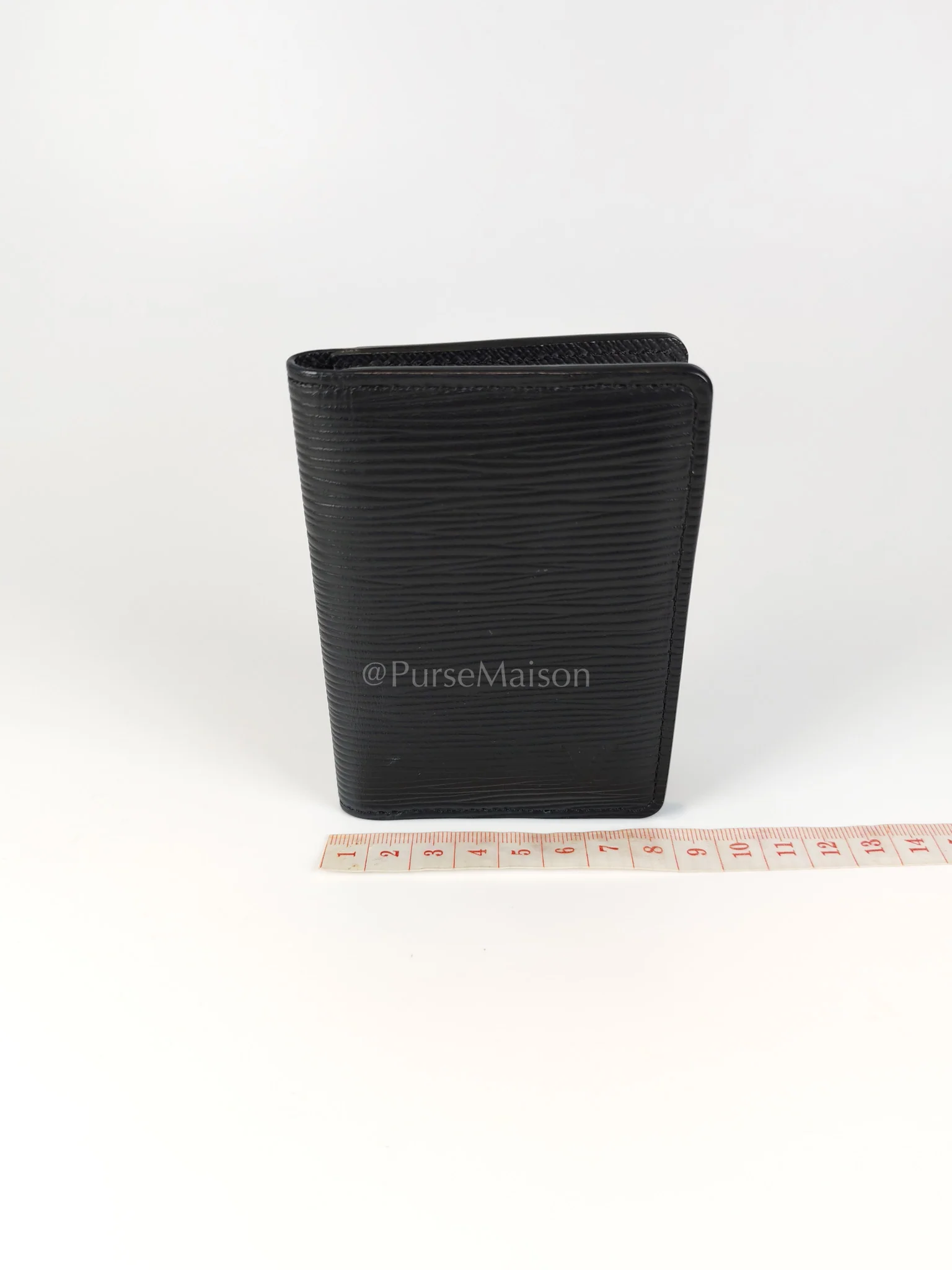 Louis Vuitton Card Holder in Black Epi Leather (Date code: CT4129) - Image 23