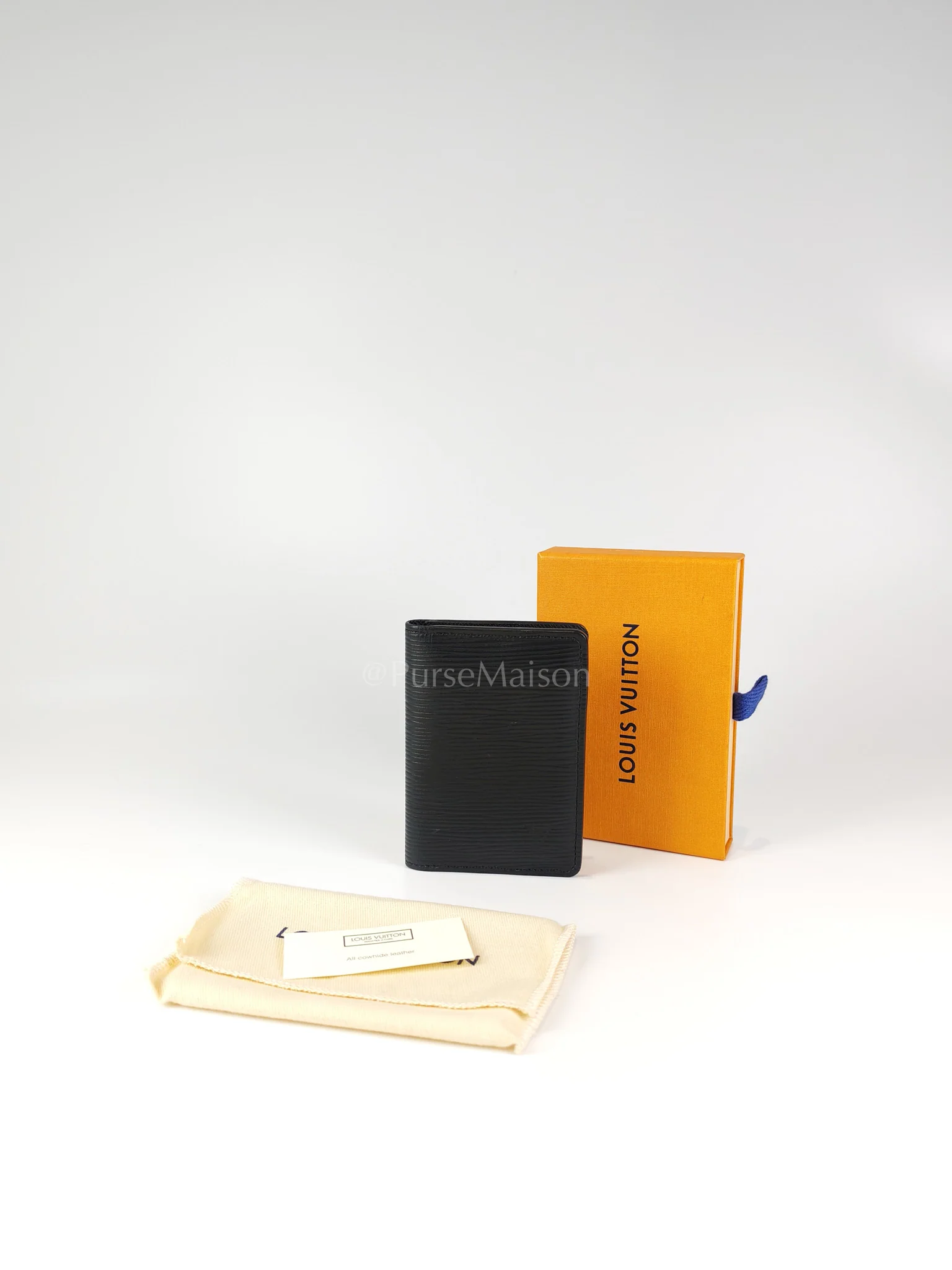 Louis Vuitton Card Holder in Black Epi Leather (Date code: CT4129) - Image 26