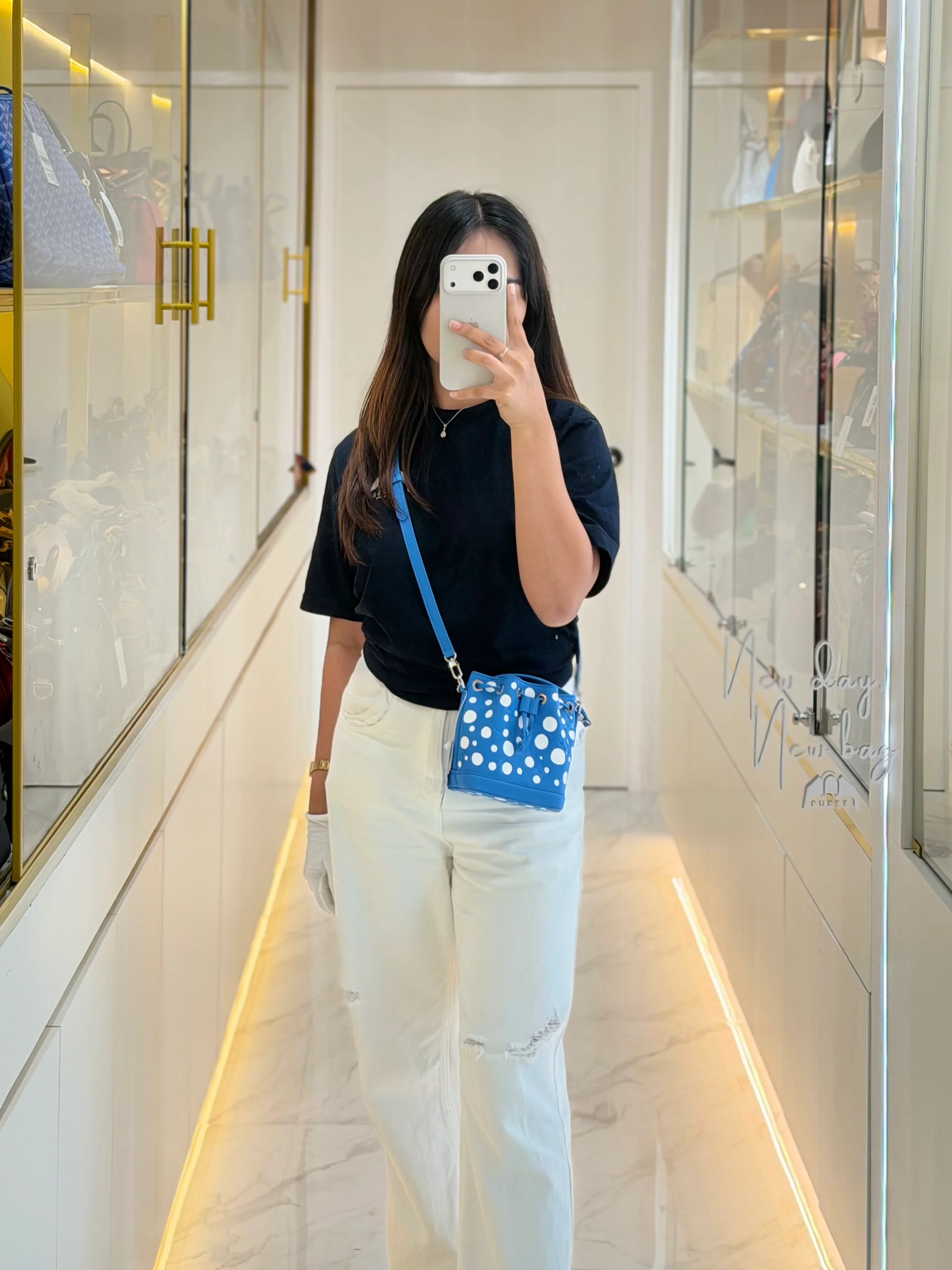Louis Vuitton LV x Yayoi Kusama Nano Neo Noe Giant Monogram Infinity Dots Bucket Bag (Microchip) - Image 29