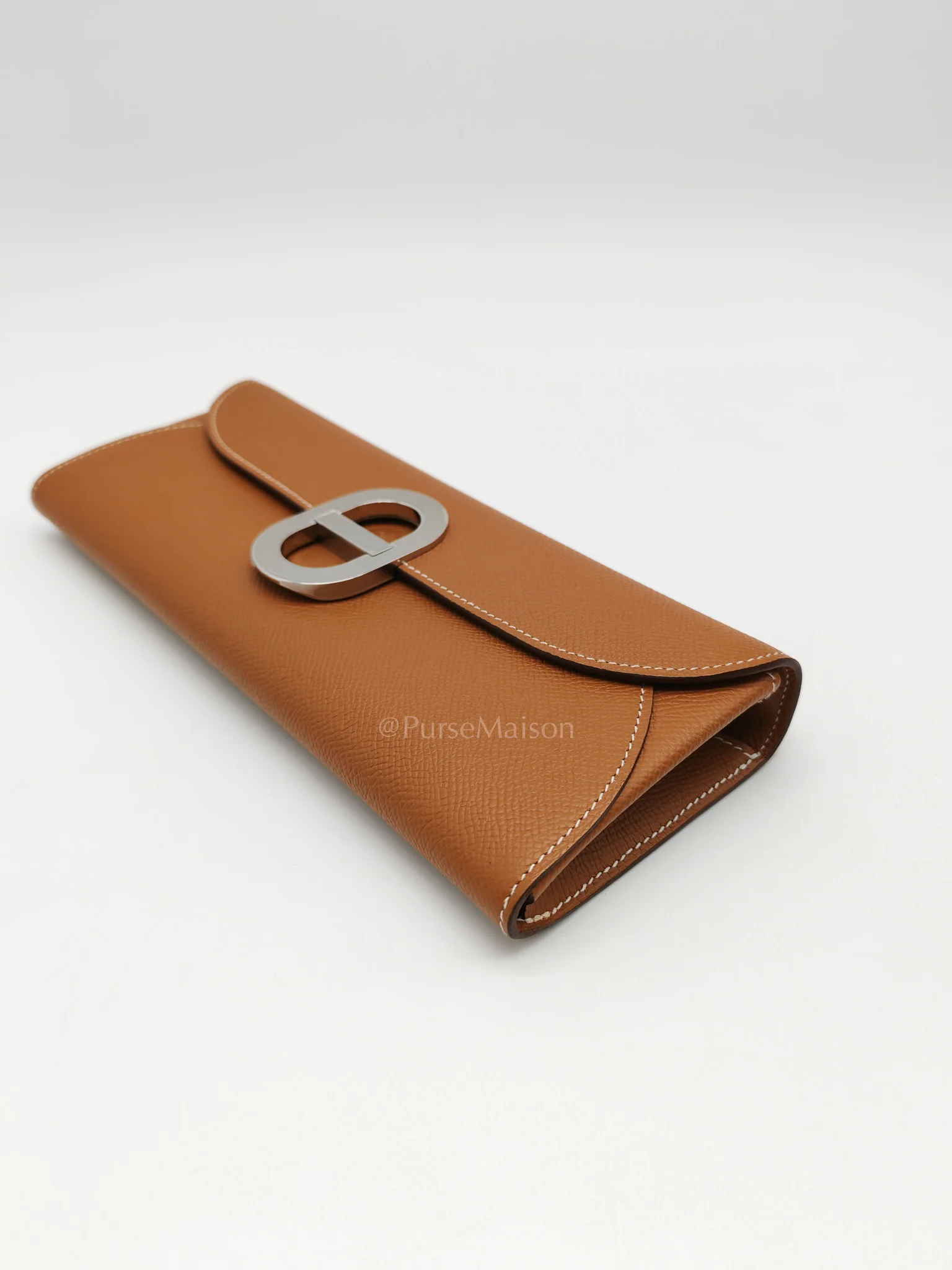 Hermes Maillon Wallet To Go in Gold Epsom Leather & Palladium Hardware Stamp B (2023) - Image 8