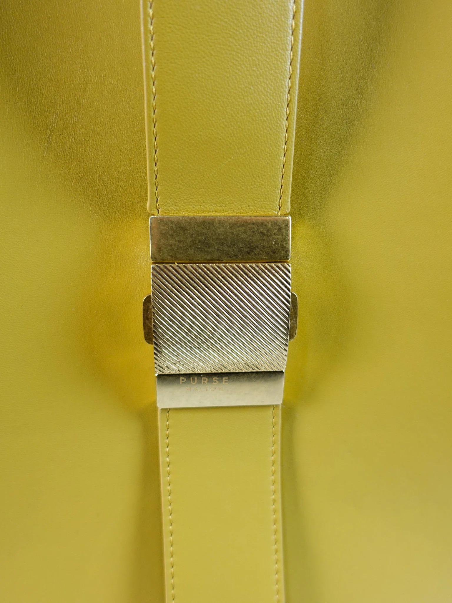 Bottega Veneta Marie Hand Bag Medium in Yellow Nappa Leather Gold Hardware - Image 16