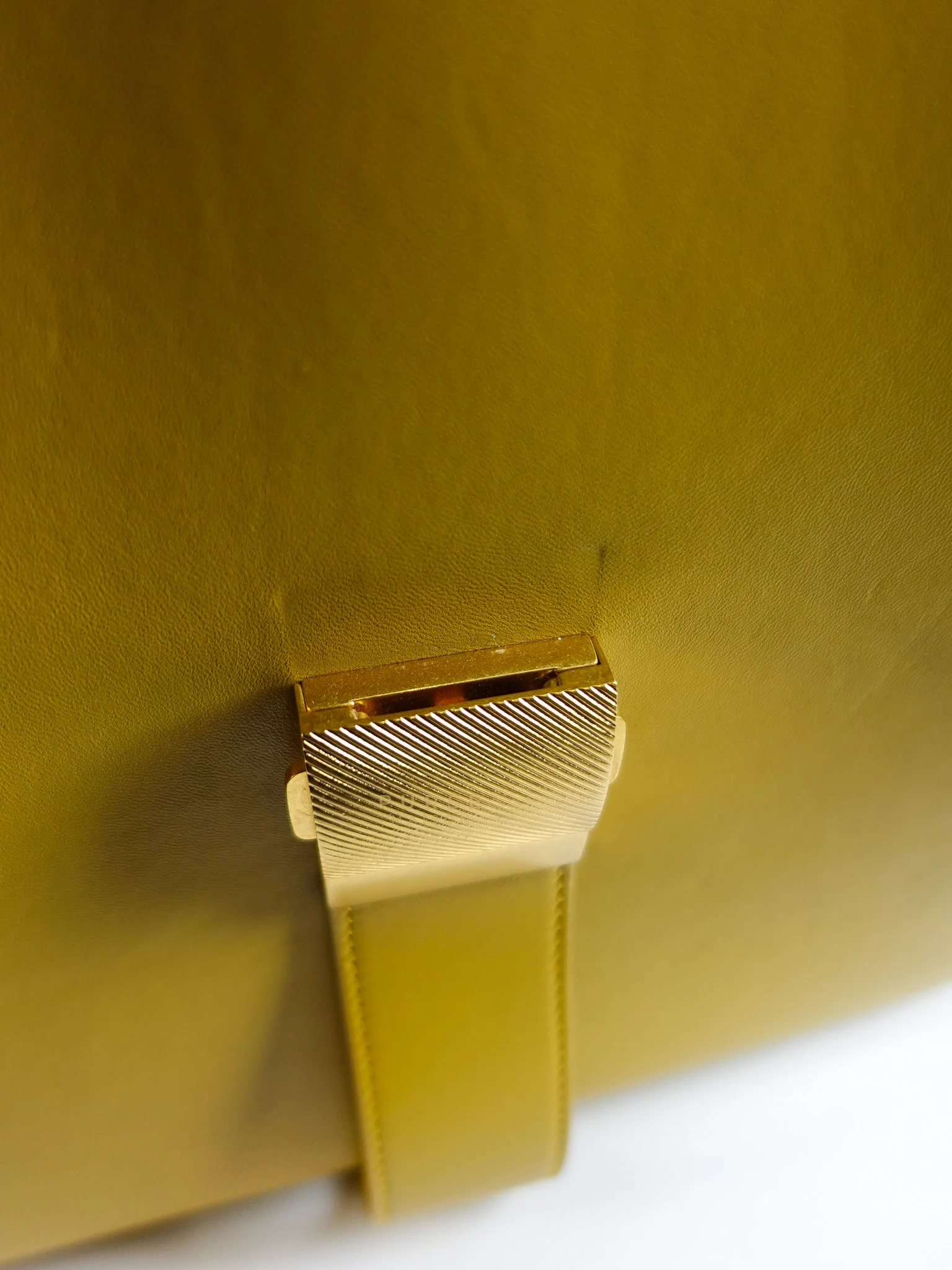 Bottega Veneta Marie Hand Bag Medium in Yellow Nappa Leather Gold Hardware - Image 18