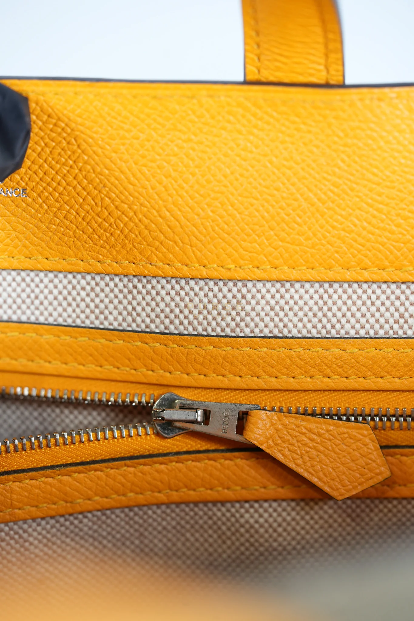 Hermes Maxibox Cabas 30 Origan Evercolor and Moutarde Epsom Dual Color Palladium Hardware Handbag Stamp X (2016) - Image 30