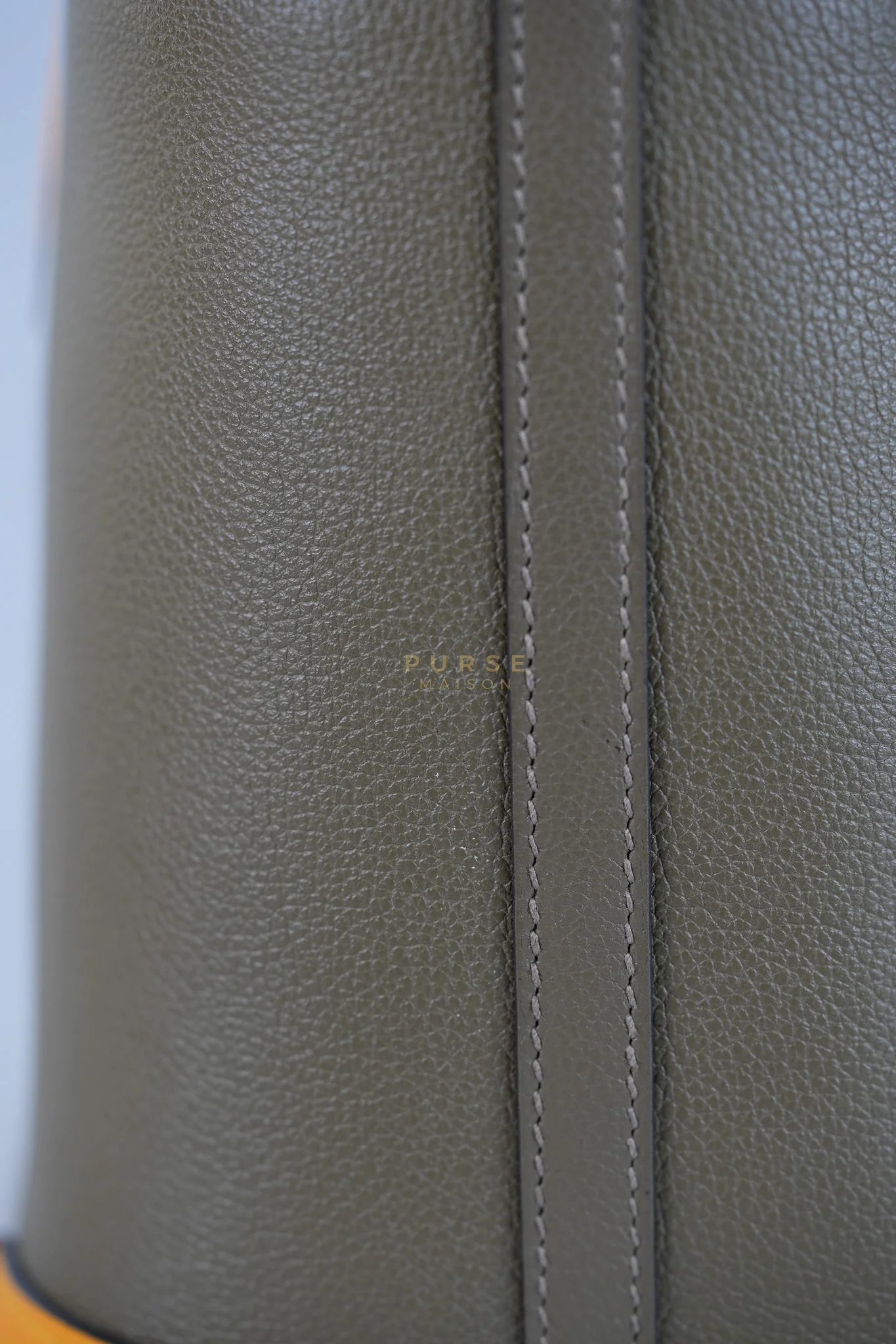 Hermes Maxibox Cabas 30 Origan Evercolor and Moutarde Epsom Dual Color Palladium Hardware Handbag Stamp X (2016) - Image 33