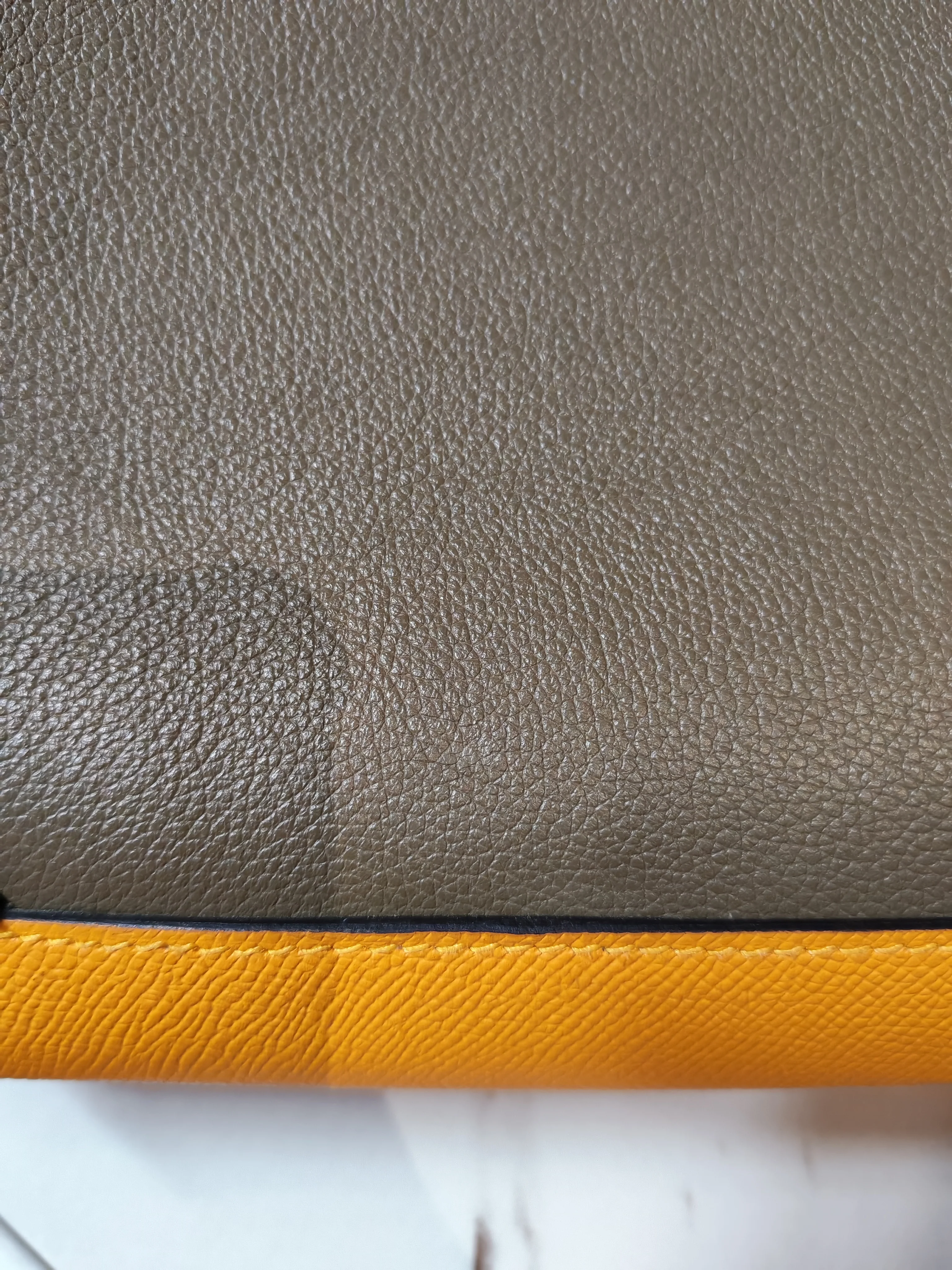 Hermes Maxibox Cabas 30 Origan Evercolor and Moutarde Epsom Dual Color Palladium Hardware Handbag Stamp X (2016) - Image 37