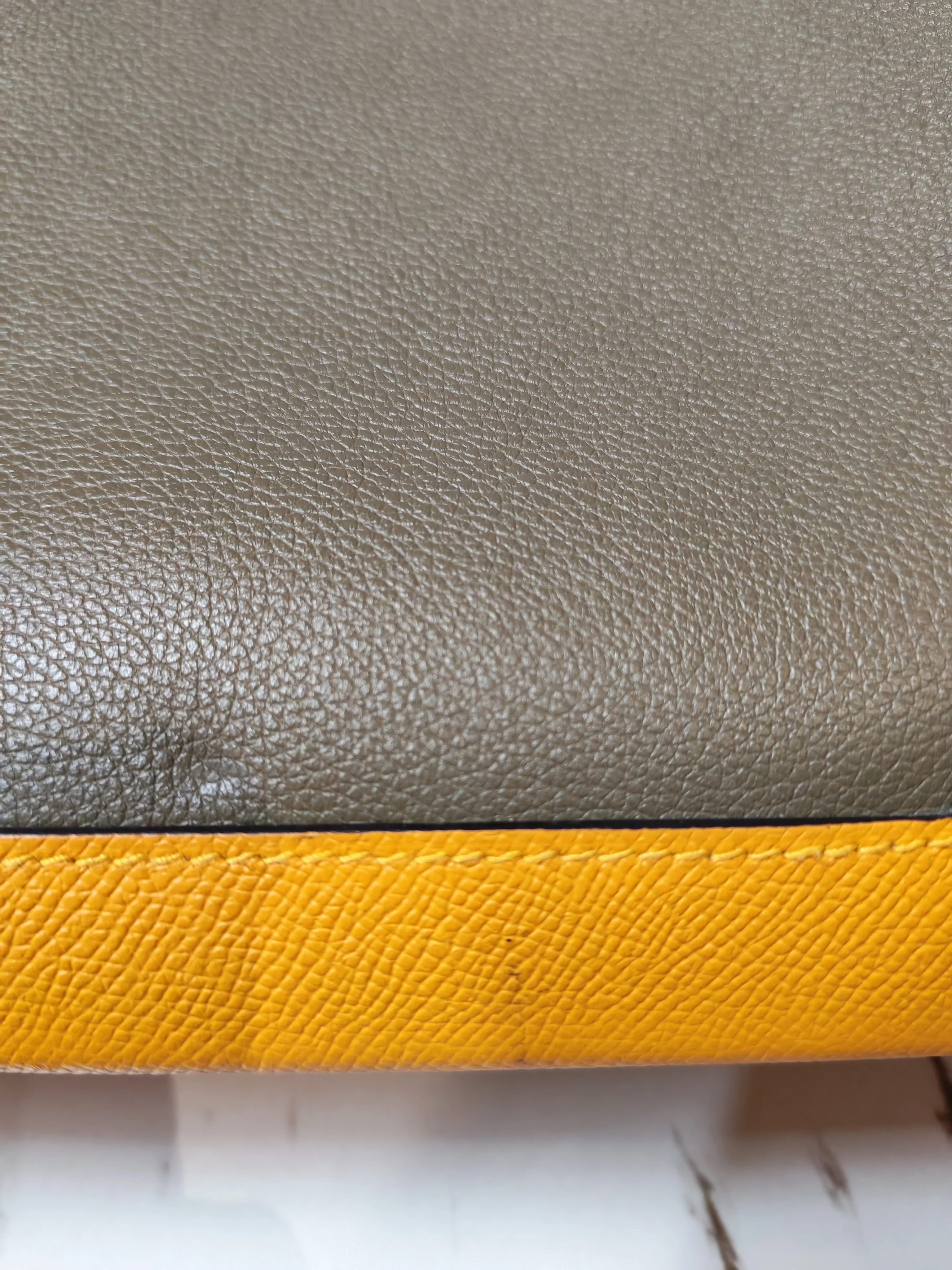 Hermes Maxibox Cabas 30 Origan Evercolor and Moutarde Epsom Dual Color Palladium Hardware Handbag Stamp X (2016) - Image 39