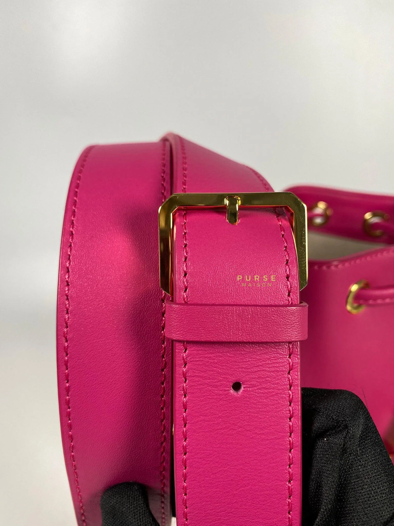 MCM MCM Mini Chain Drawstring Beetroot Pink Bag - Image 10