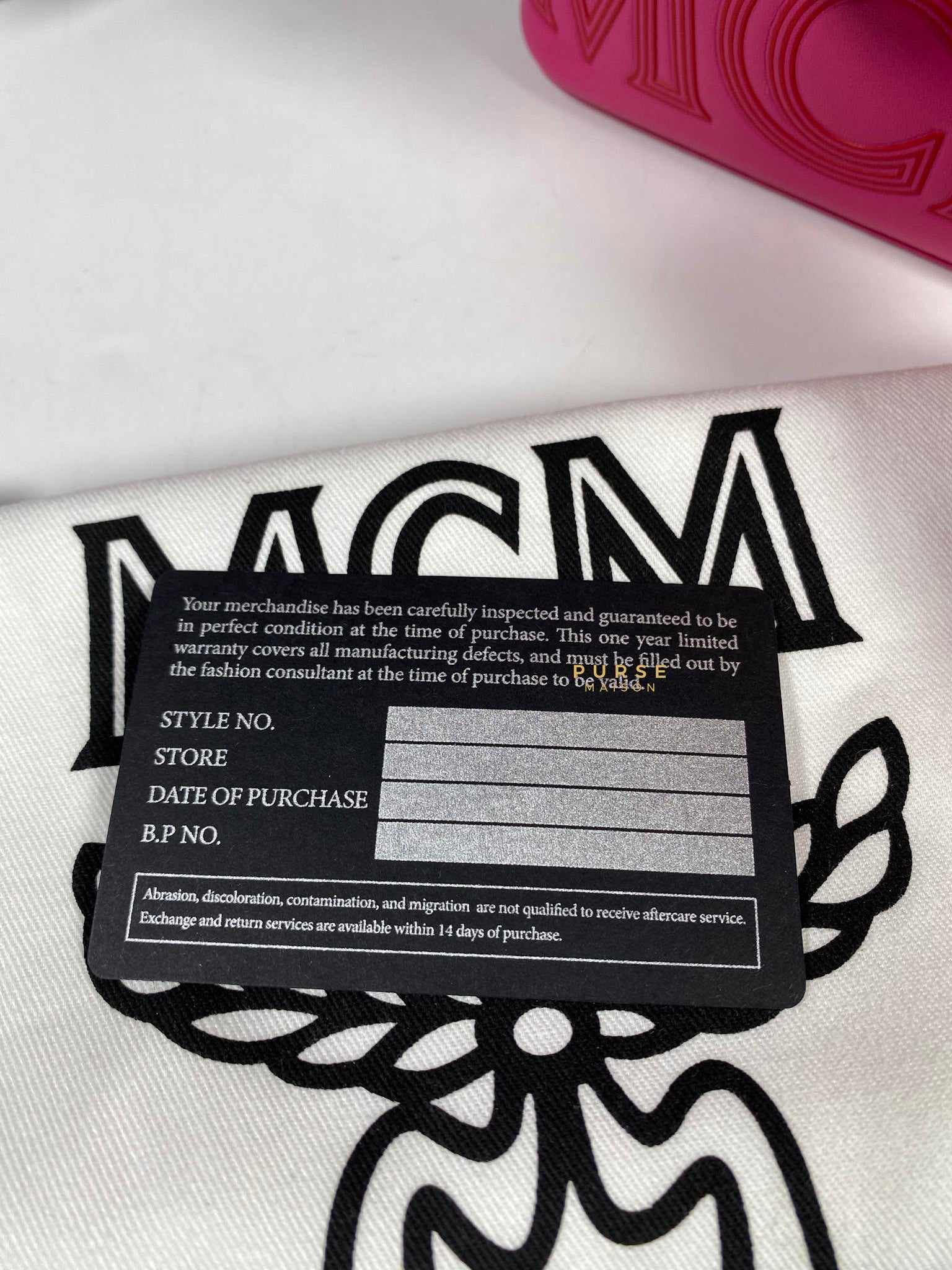 MCM MCM Mini Chain Drawstring Beetroot Pink Bag - Image 19
