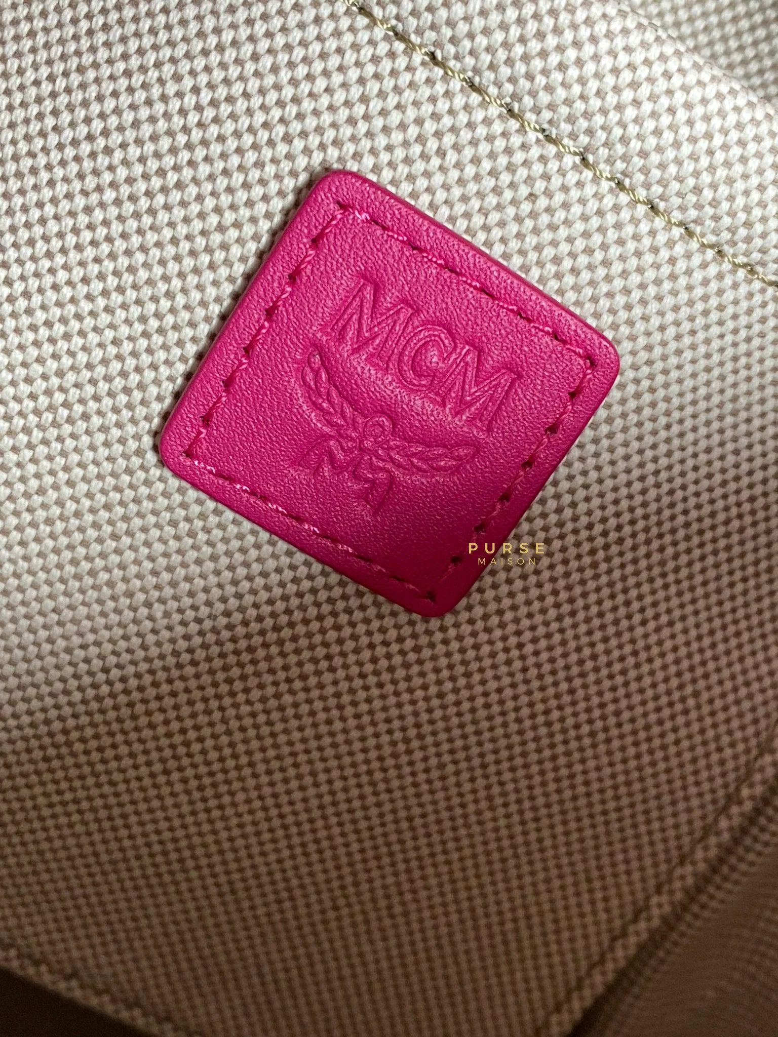 MCM MCM Mini Chain Drawstring Beetroot Pink Bag - Image 21