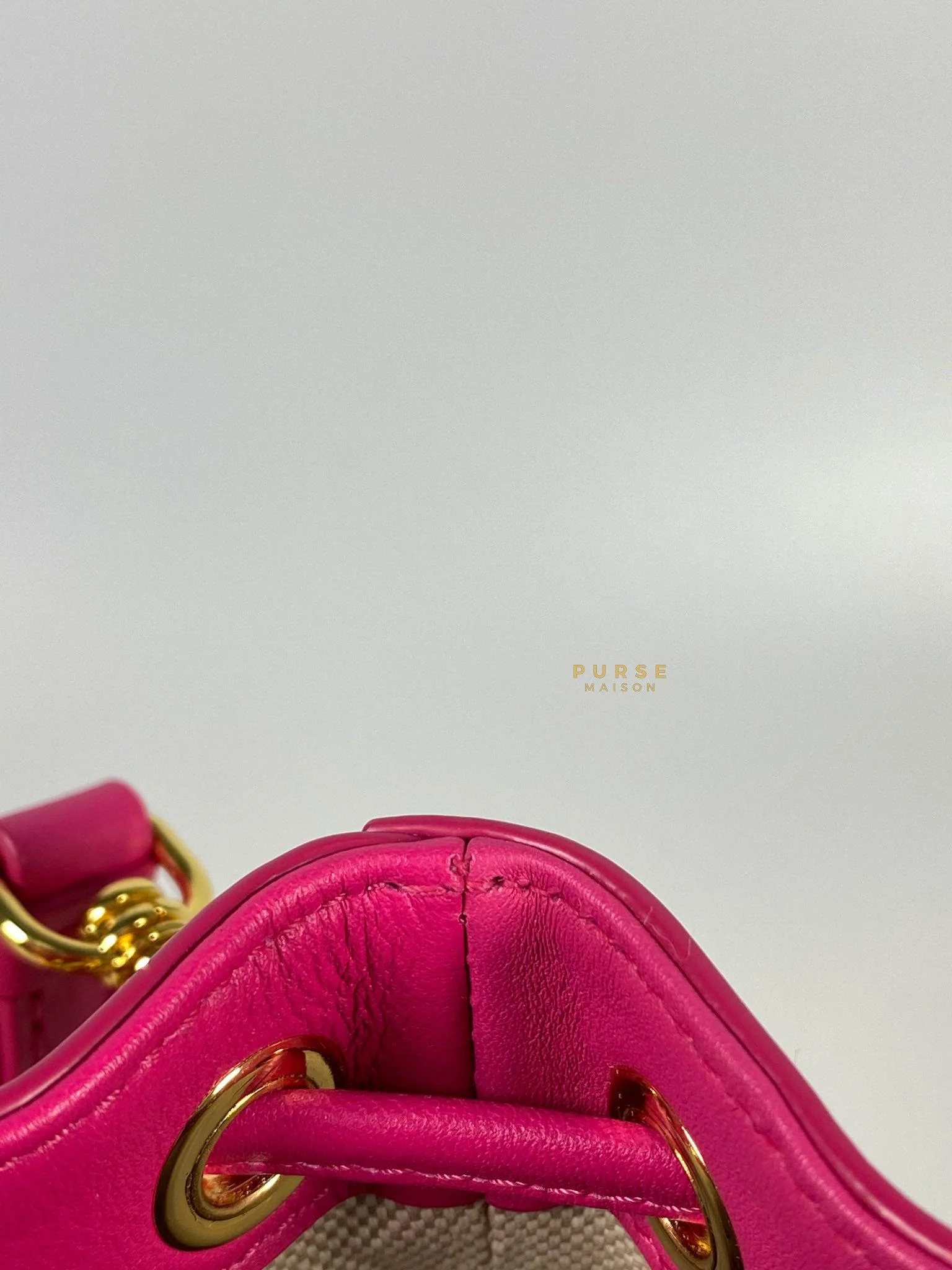 MCM MCM Mini Chain Drawstring Beetroot Pink Bag - Image 22