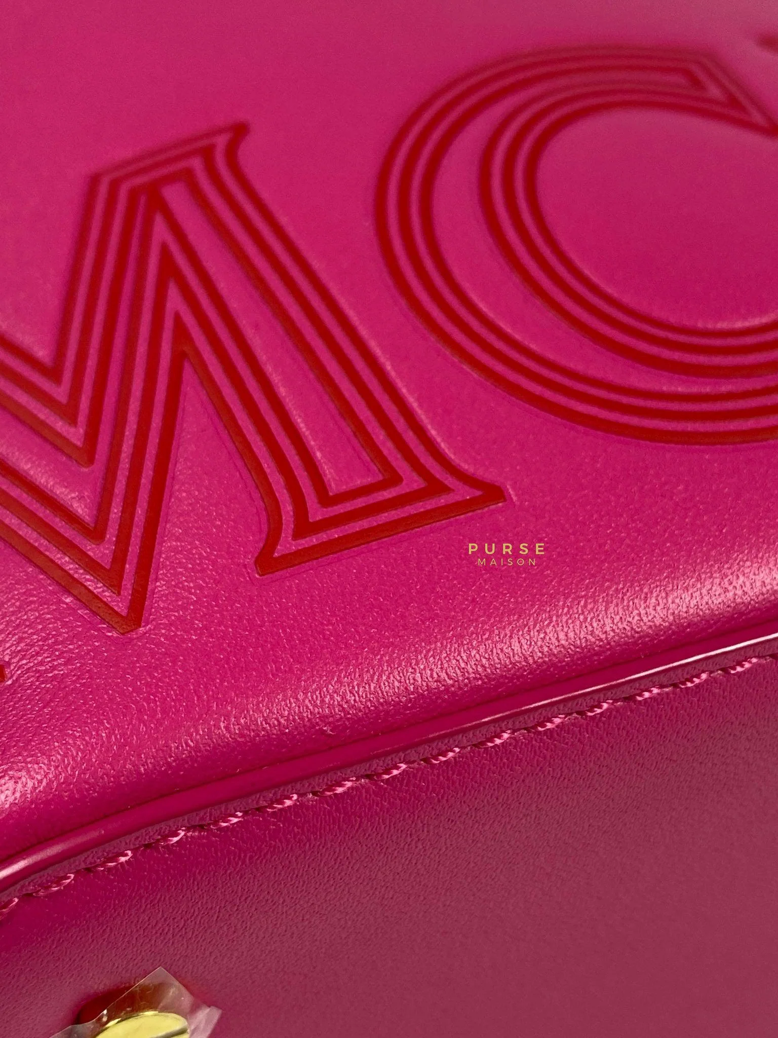 MCM MCM Mini Chain Drawstring Beetroot Pink Bag - Image 23