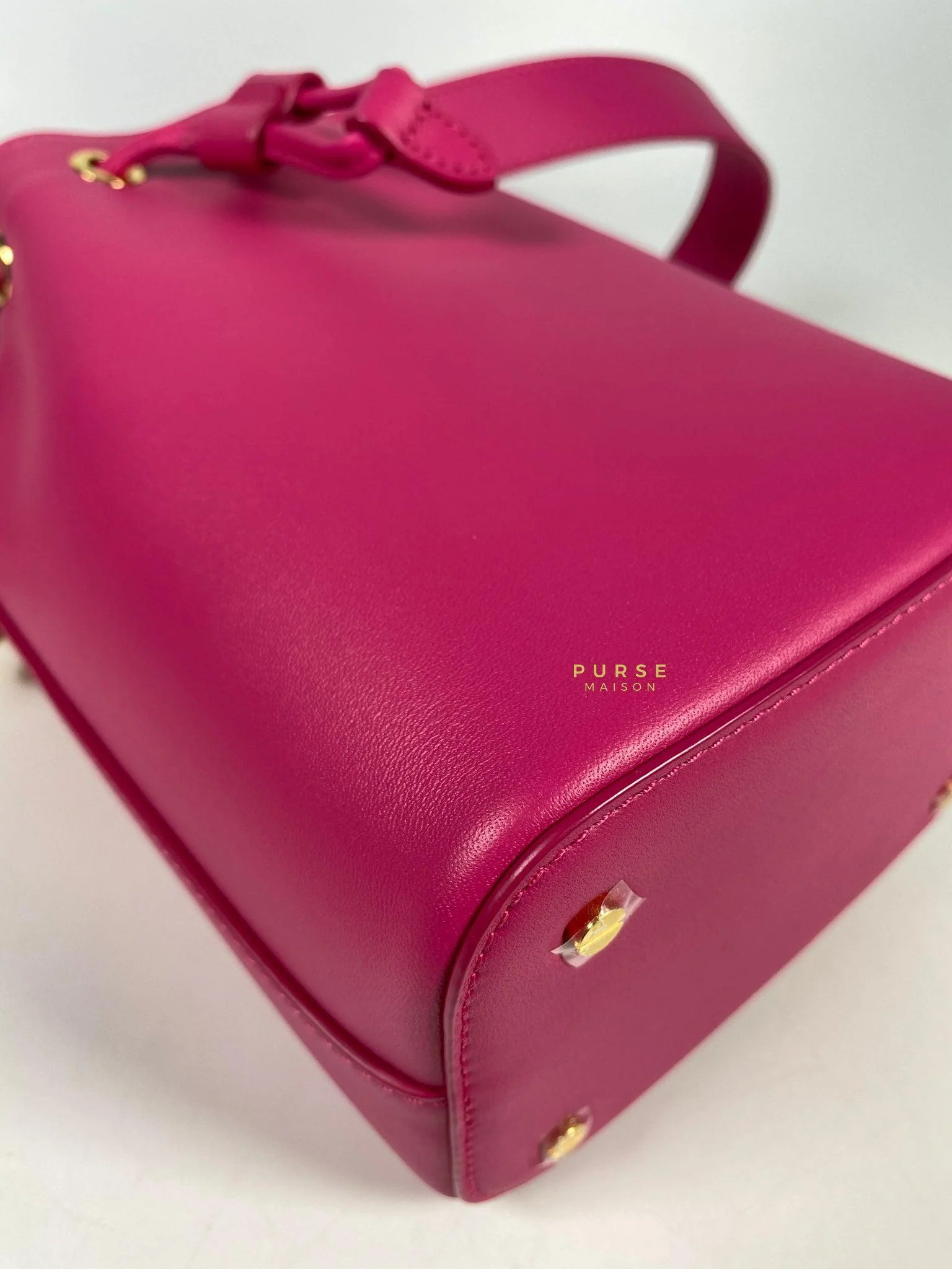 MCM MCM Mini Chain Drawstring Beetroot Pink Bag - Image 9