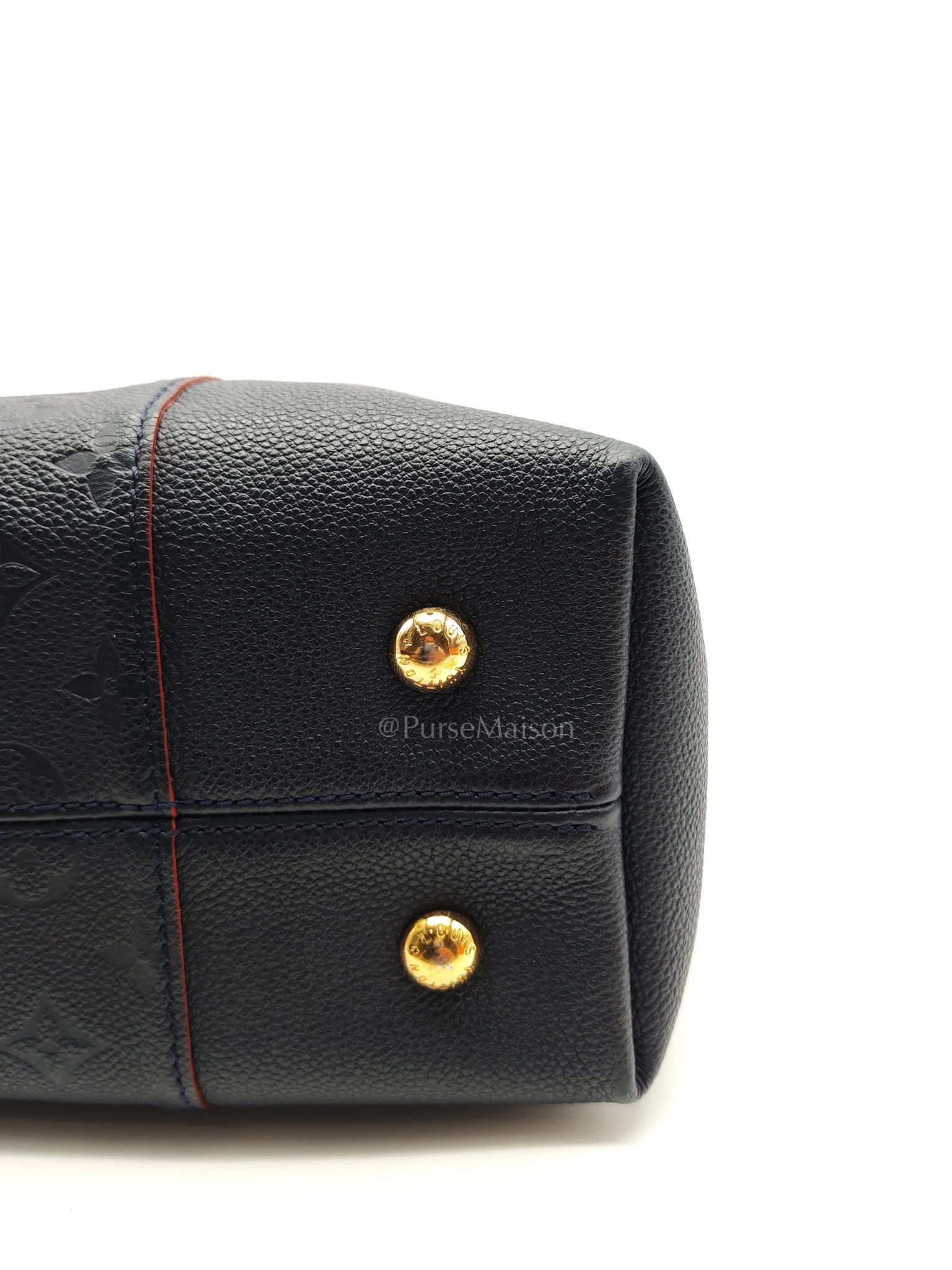 Louis Vuitton Melie Hobo Bag in Marine Rouge Monogram Empreinte Leather & Gold Hardawre (Datecode: DU3187) - Image 15