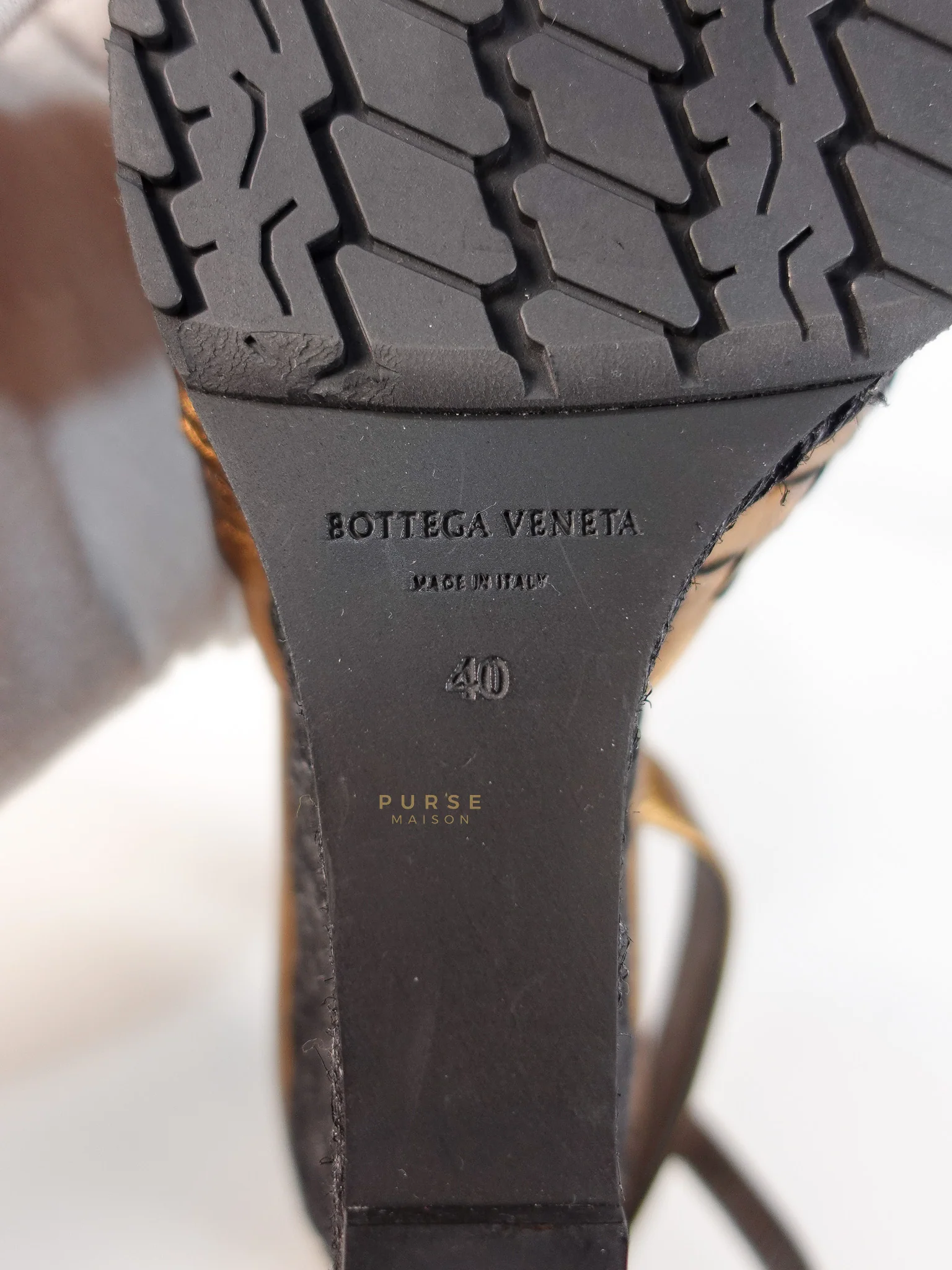 Bottega Veneta Metallic Brown Intrecciato Leather Sandals Size 40 EU (25.5cm) - Image 17