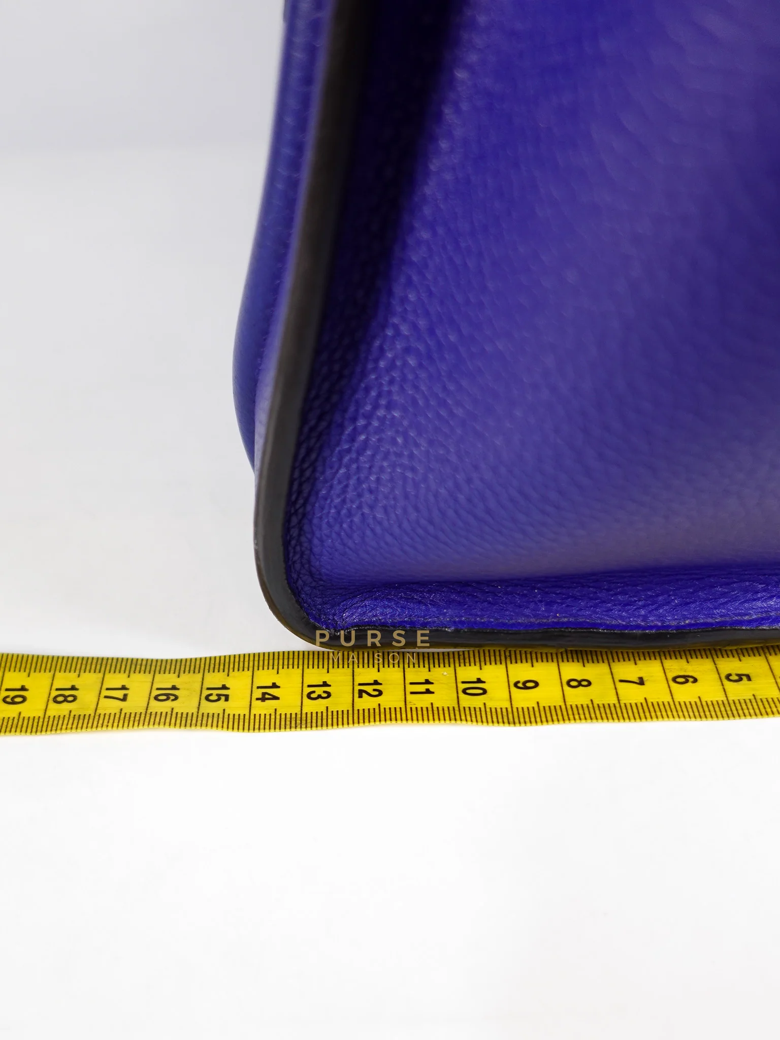 Celine Micro Luggage Tote Bag in Blue Calfskin Leather - Image 47