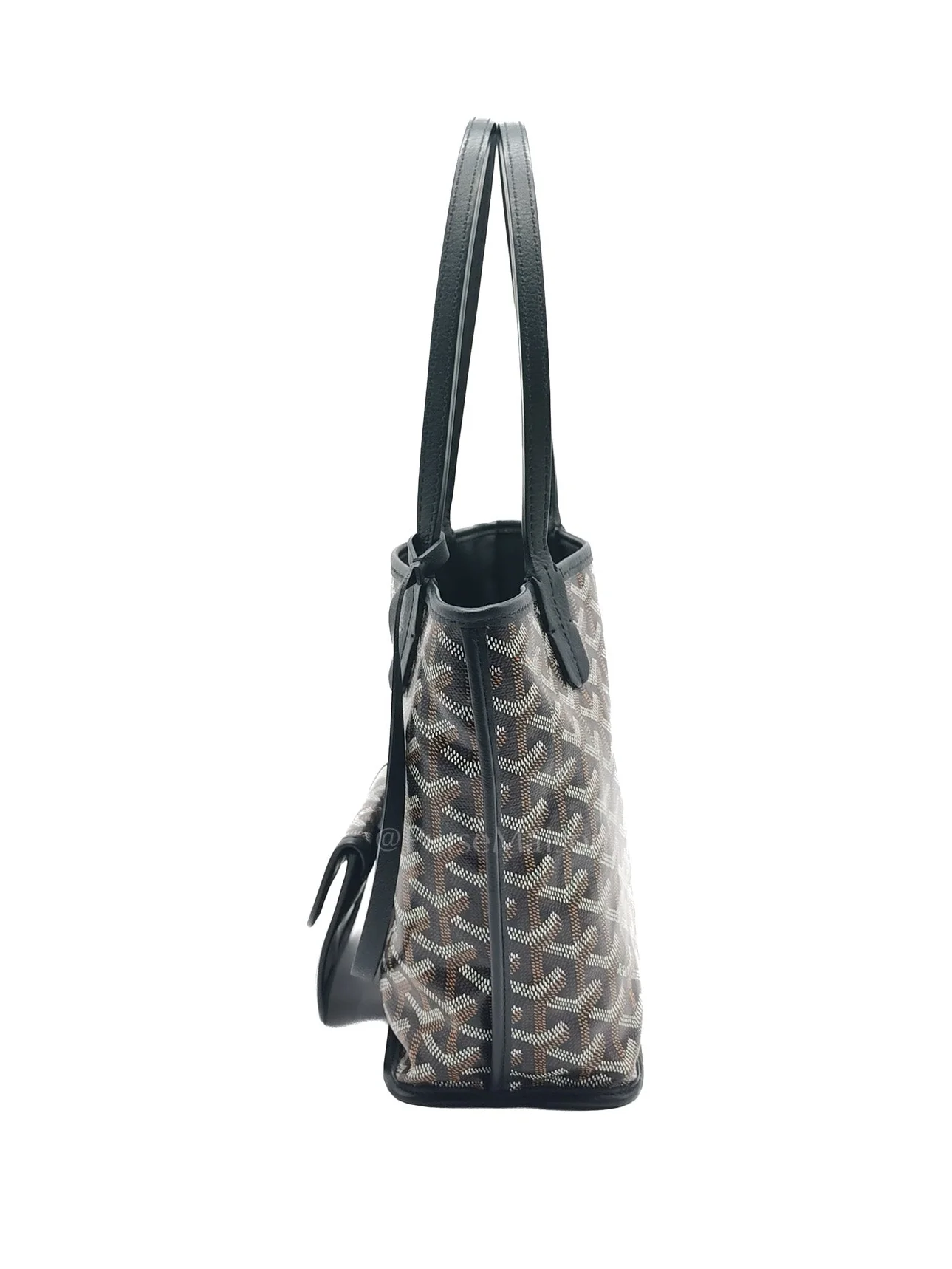 Goyard Mini Anjou in Black Goyardine Canvas - Image 4