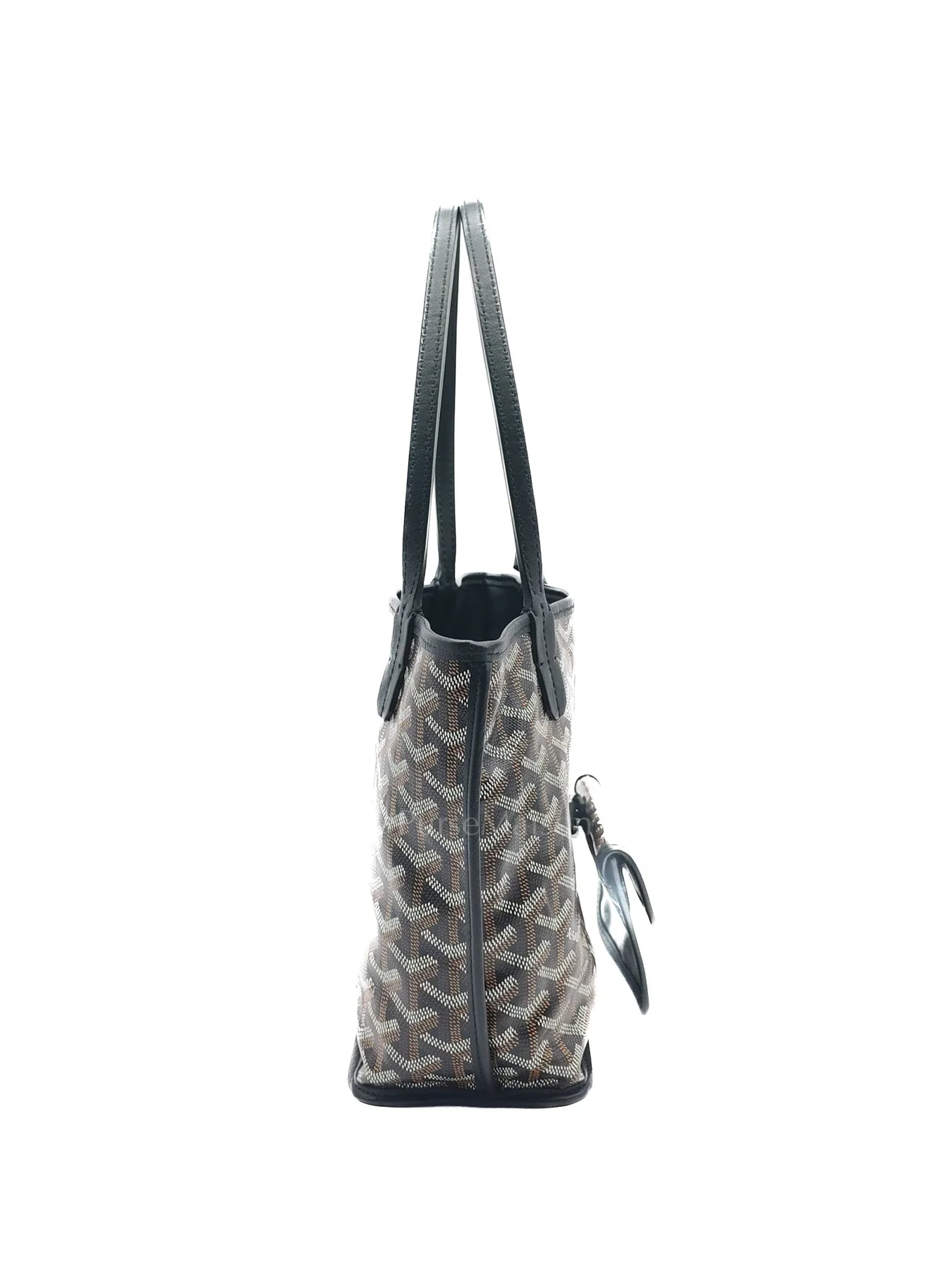 Goyard Mini Anjou in Black Goyardine Canvas - Image 5