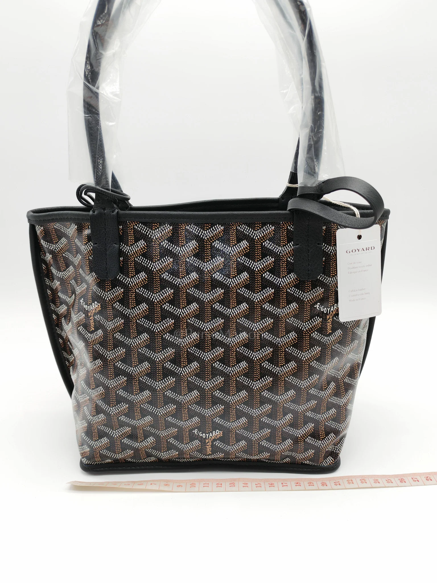 Goyard Mini Anjou in Black Goyardine Canvas with Croc Magnetic Clip - Image 18