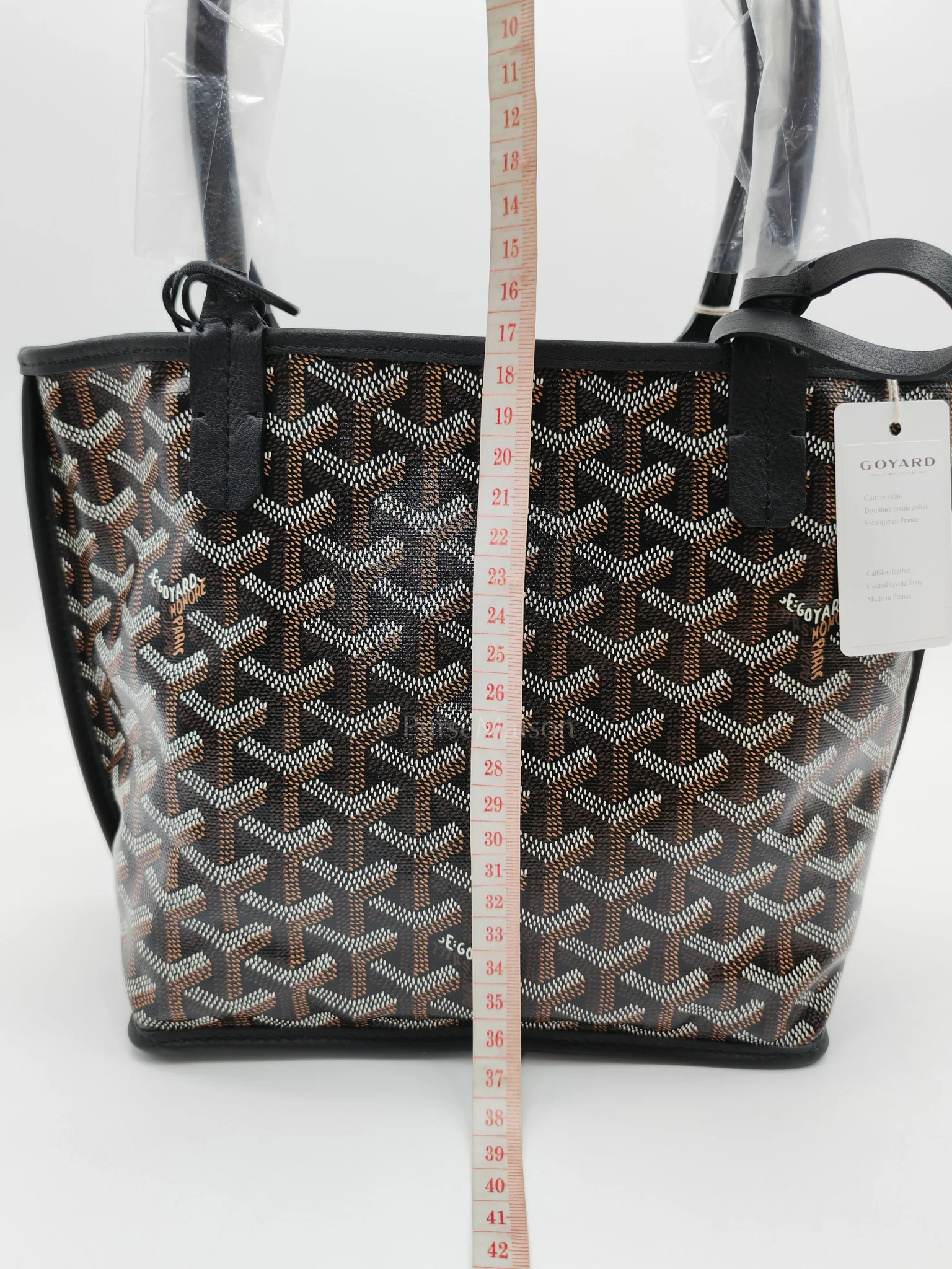 Goyard Mini Anjou in Black Goyardine Canvas with Croc Magnetic Clip - Image 19