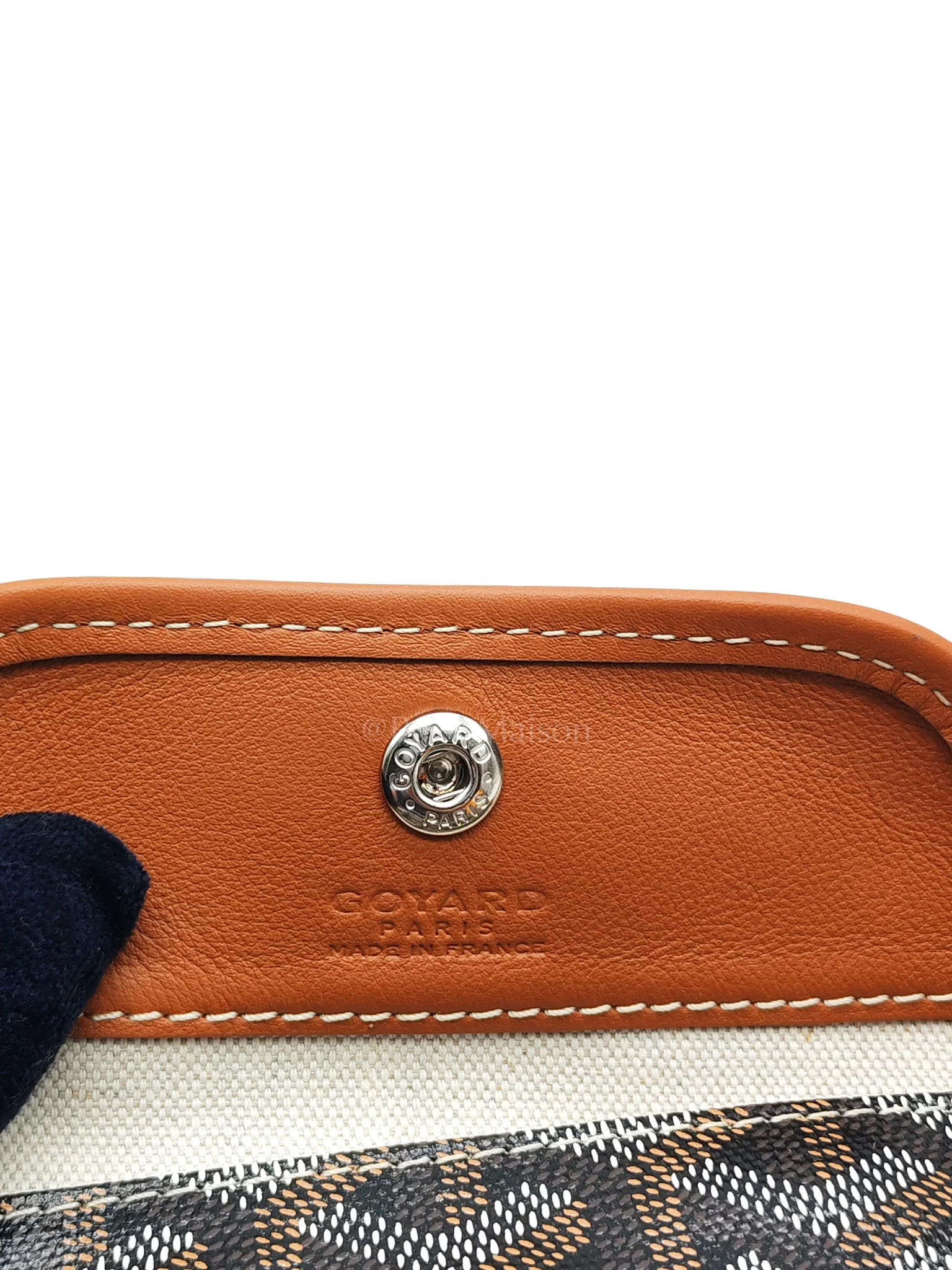 Goyard Mini Anjou in Tan with Croc Universel Clip Charm in Goyardine Canvas Tote - Image 14