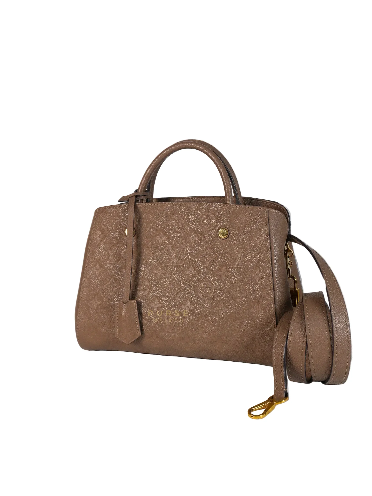 Louis Vuitton Montaigne BB in Taupe Monogram Empreinte Leather (Date Code: SP1197) - Image 3