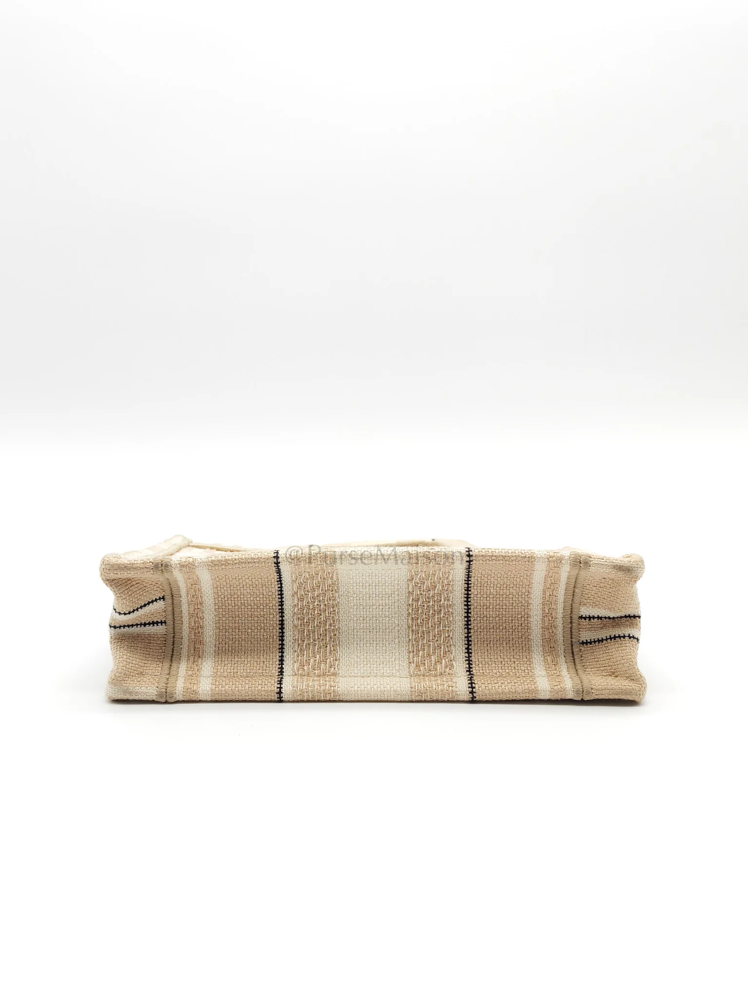 Christian Dior Mini Book Tote in Beige Embroidered Canvas - Image 7