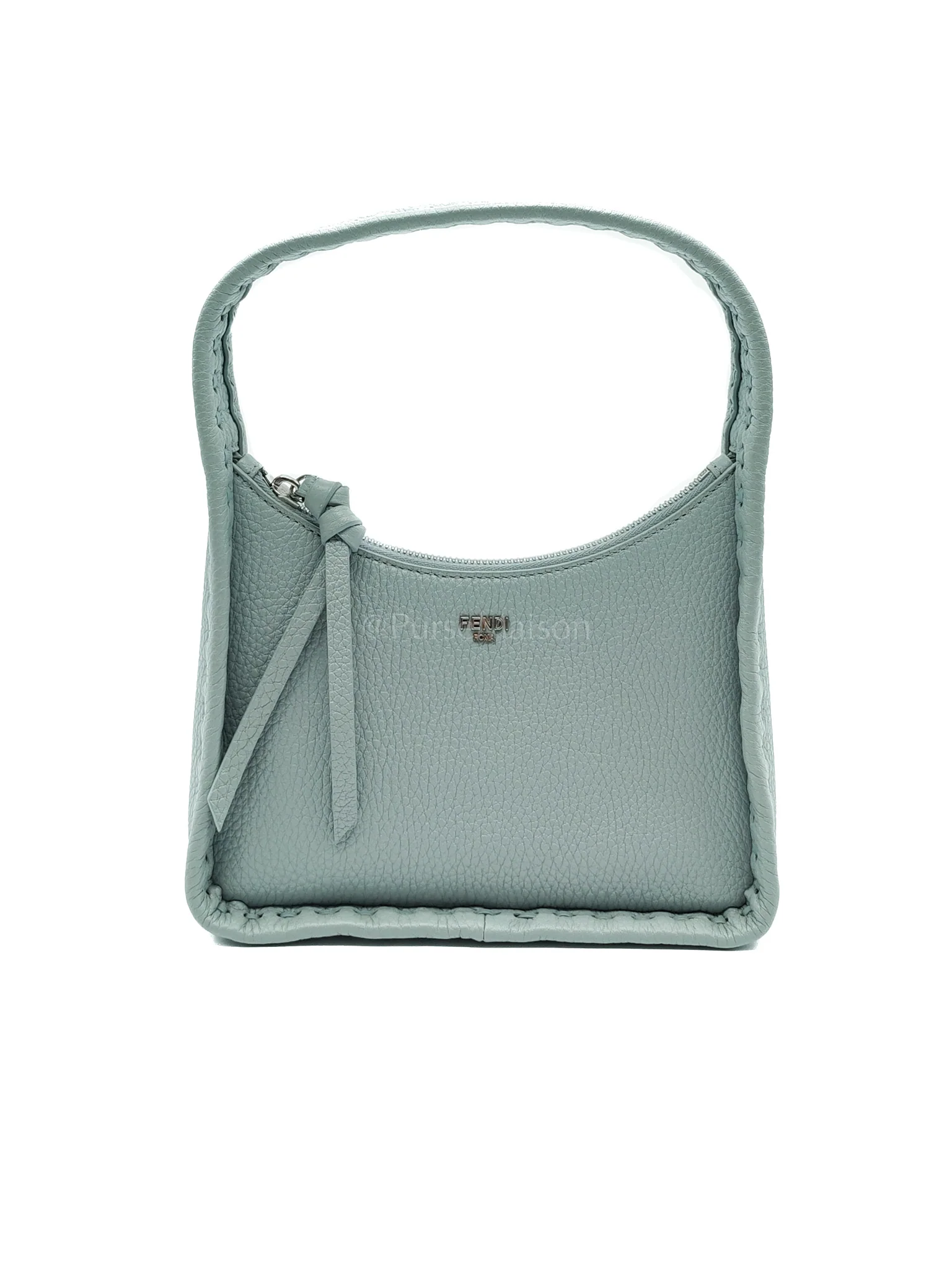 Fendi Mini Fendessence Cuoio Romano Leather in Light Blue Shoulder Bag