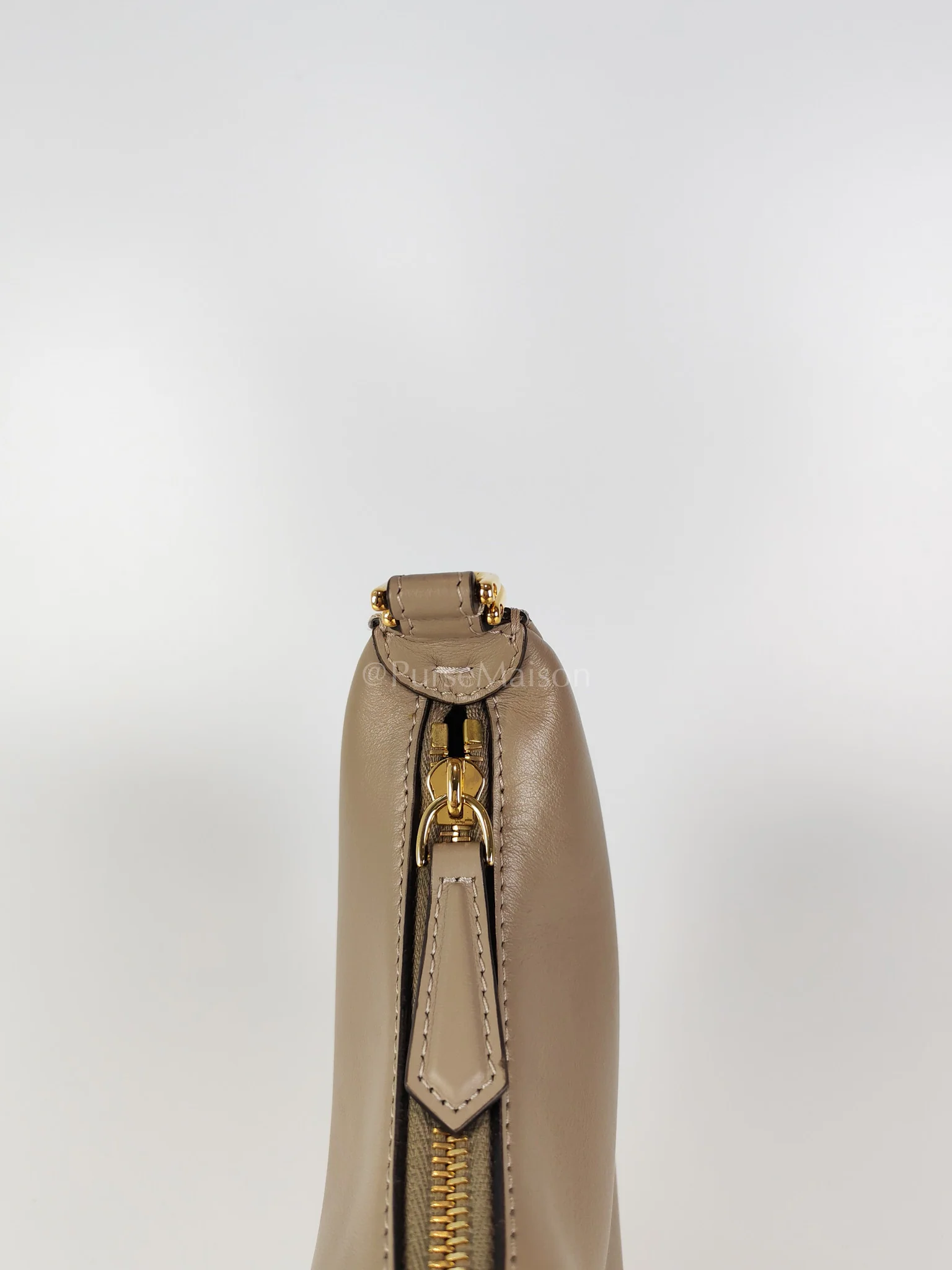 Fendi Mini Fendigraphy Hobo Bag Tortora in Beige Calfskin Leather & Gold Hardware - Image 18