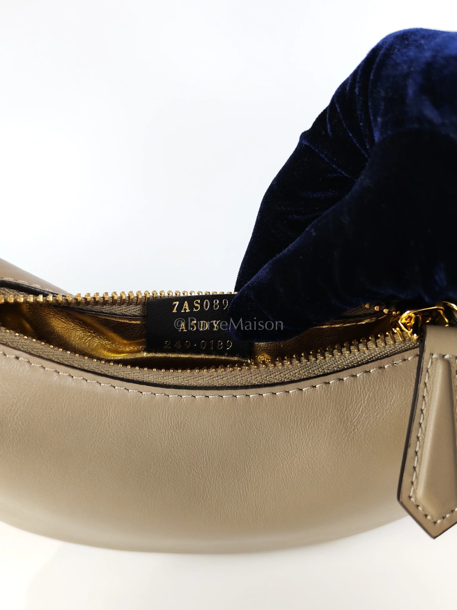 Fendi Mini Fendigraphy Hobo Bag Tortora in Beige Calfskin Leather & Gold Hardware - Image 25