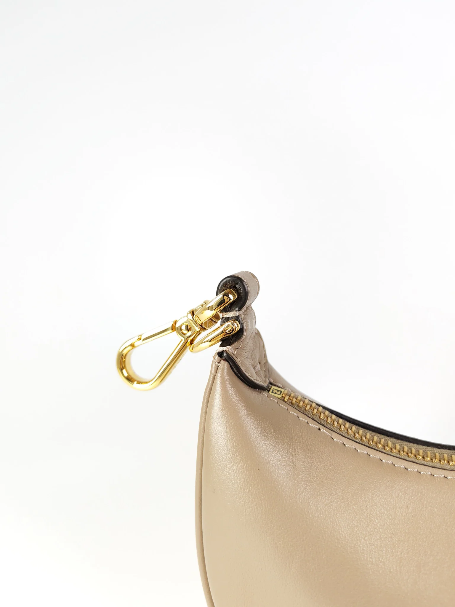 Fendi Mini Fendigraphy Hobo Bag Tortora in Beige Calfskin Leather & Gold Hardware - Image 29