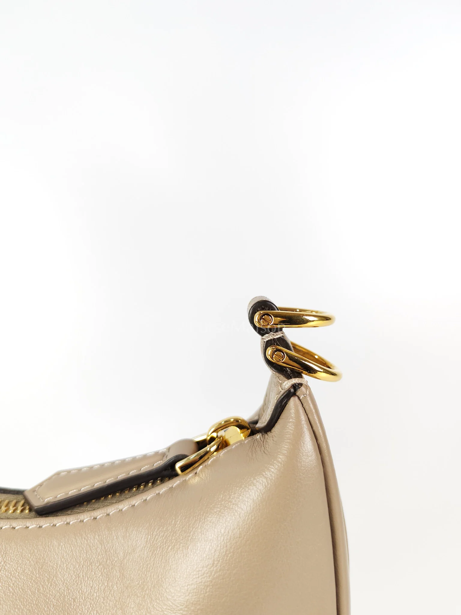 Fendi Mini Fendigraphy Hobo Bag Tortora in Beige Calfskin Leather & Gold Hardware - Image 30