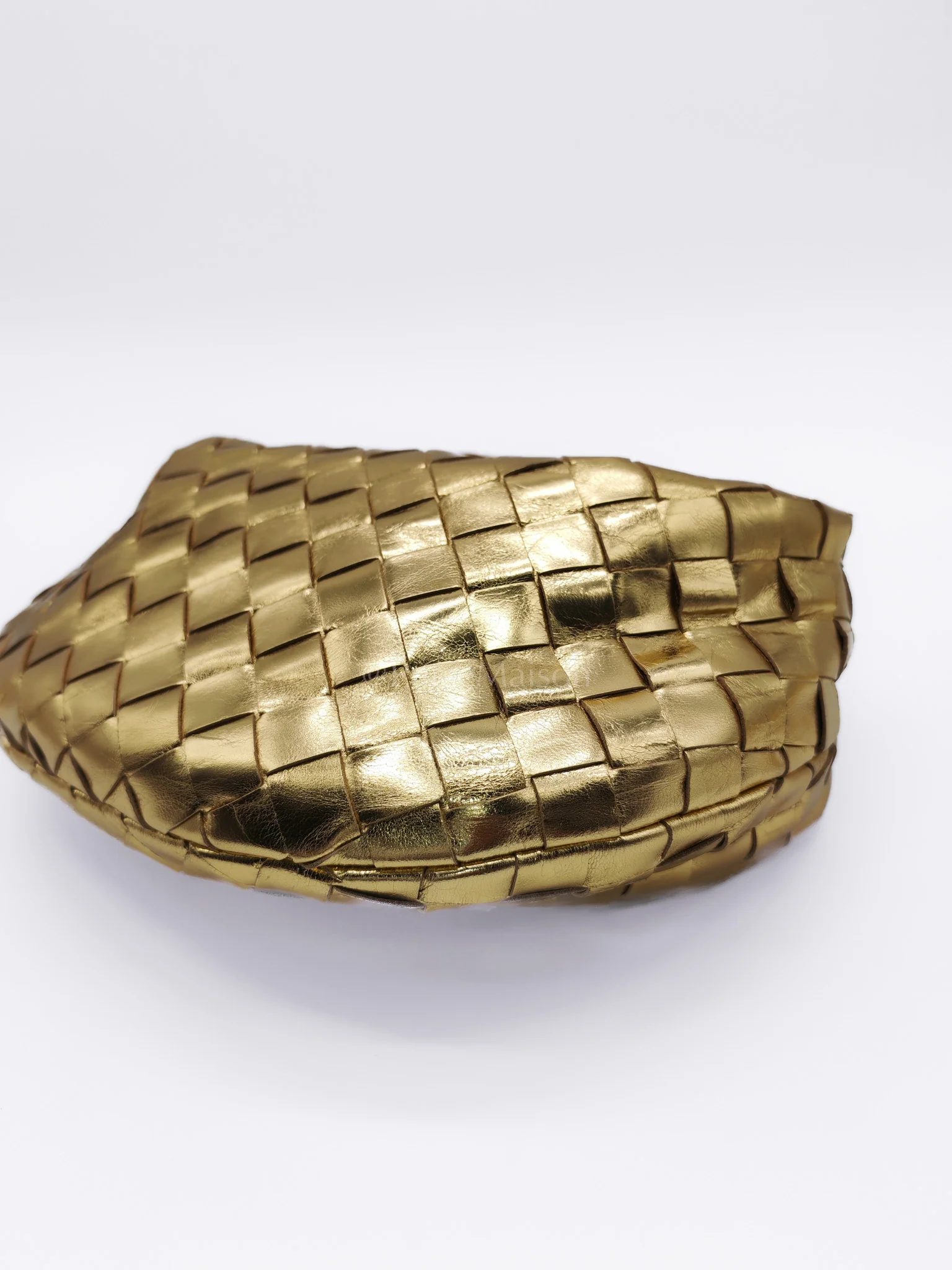Bottega Veneta Mini Jodie Metallic Intrecciato Leather Hand Bag - Image 10