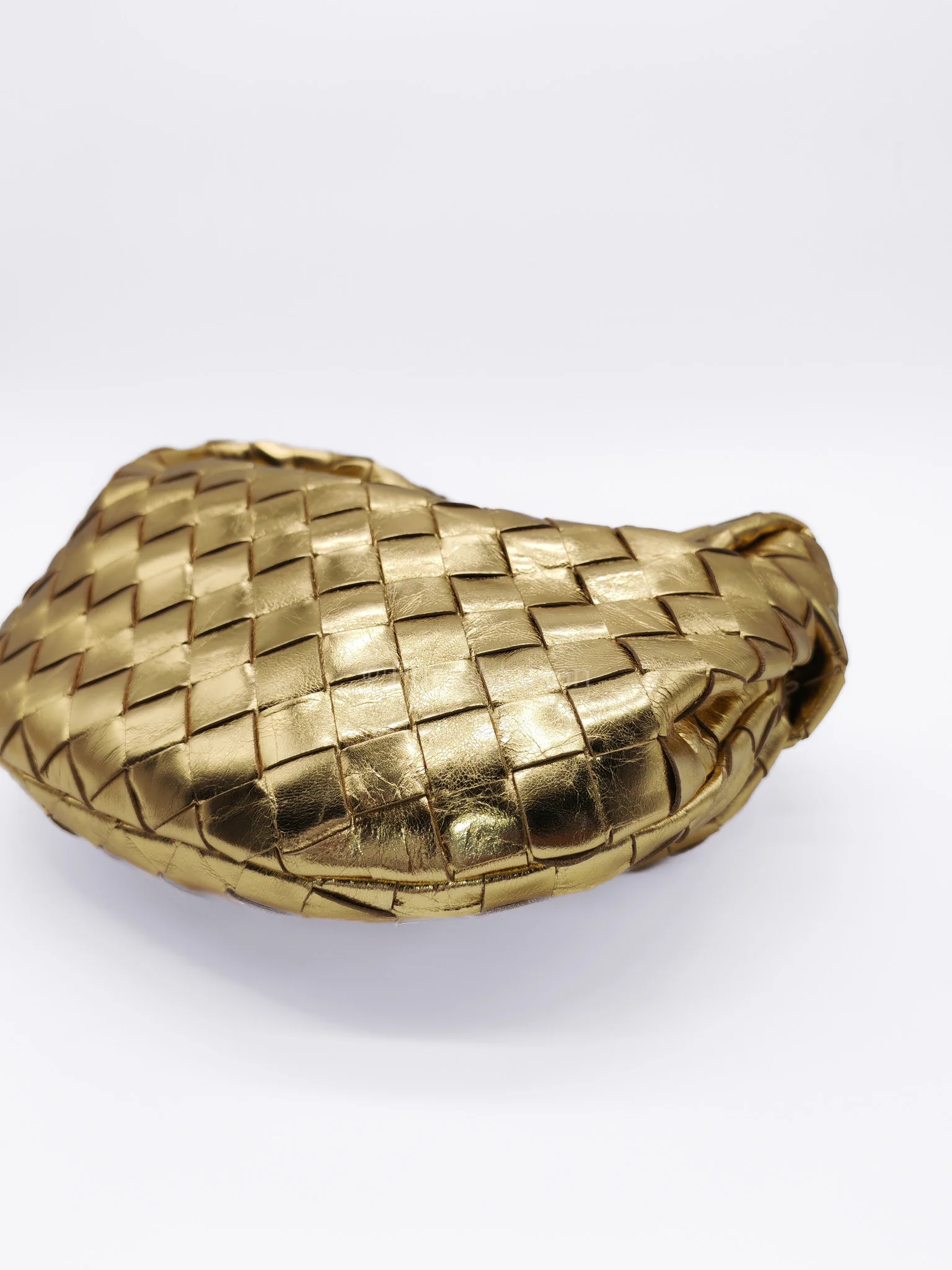Bottega Veneta Mini Jodie Metallic Intrecciato Leather Hand Bag - Image 14