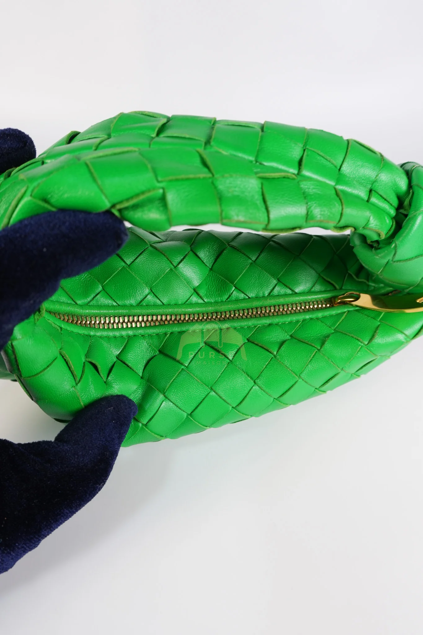 Bottega Veneta Mini Jodie in Green Nappa Intrecciato Leather & Gold Hardware - Image 17