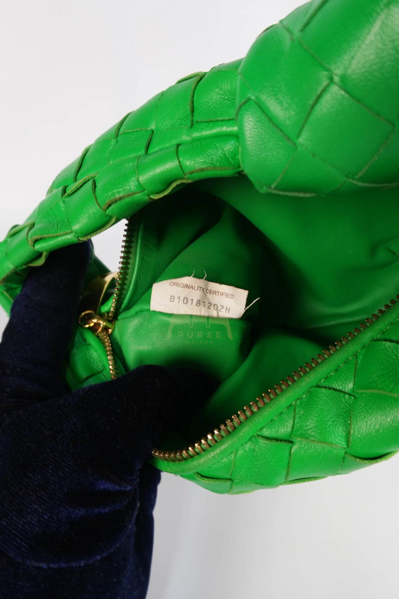 Bottega Veneta Mini Jodie in Green Nappa Intrecciato Leather & Gold Hardware - Image 20