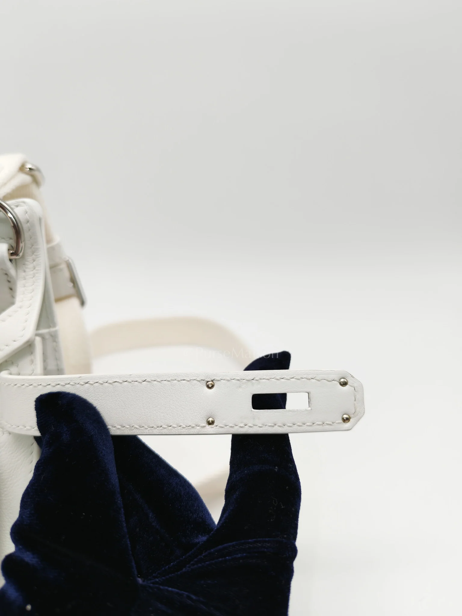 Hermes Mini Jypsiere in White Evercolor Leather Palladium Hardware Stamp W (2024) - Image 17