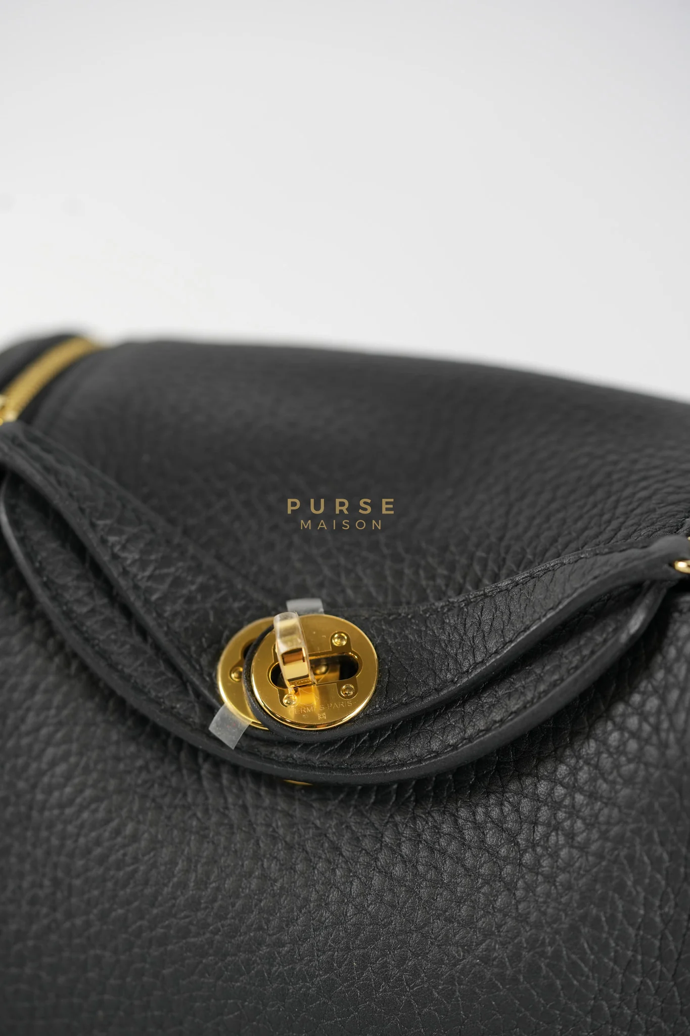 Hermes Mini Lindy Black in Togo Leather and Gold Hardware Stamp K (2025) - Image 16