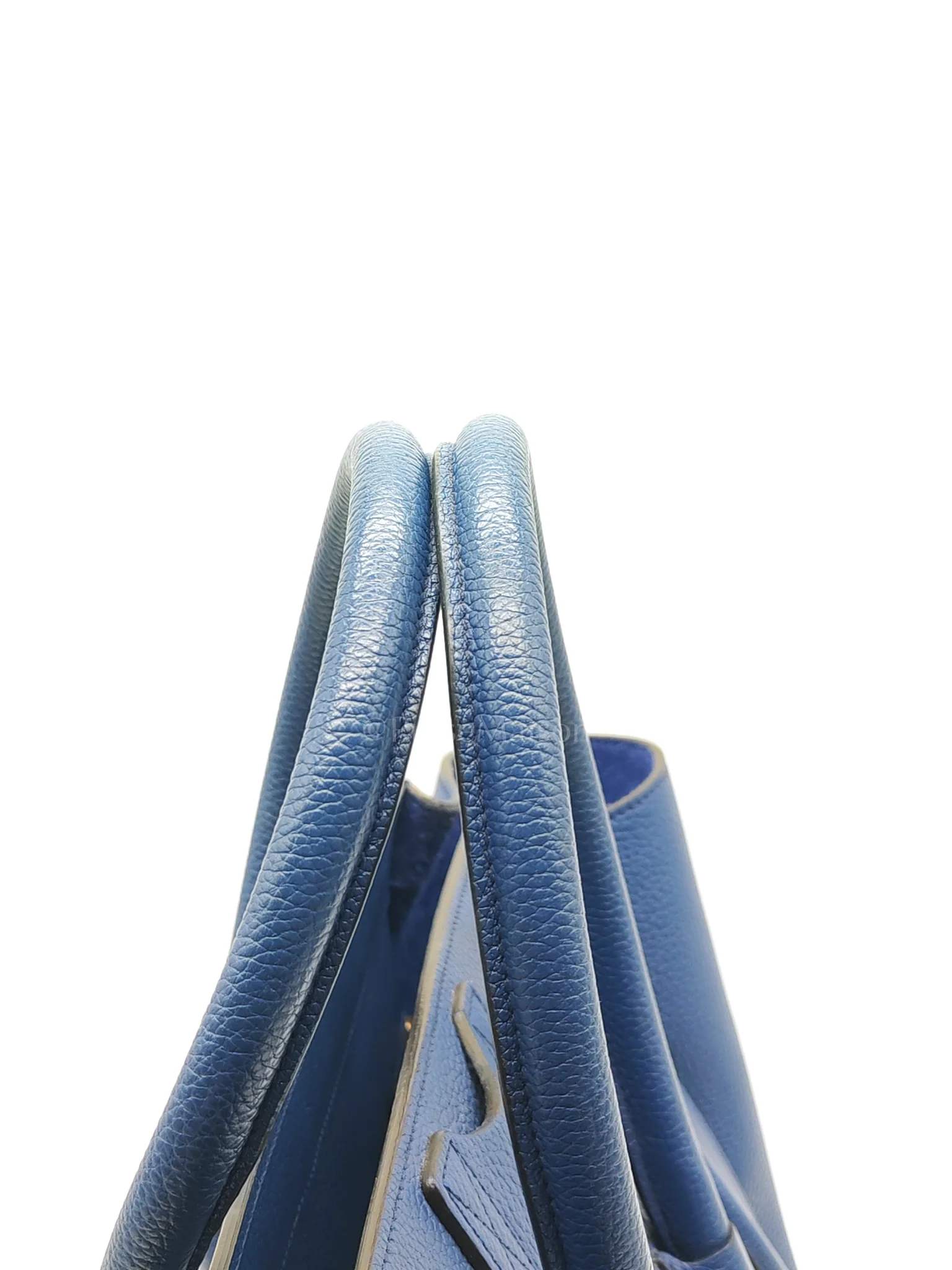Celine Mini Luggage Tote Bag in Blue Grained Calfskin Leather - Image 17