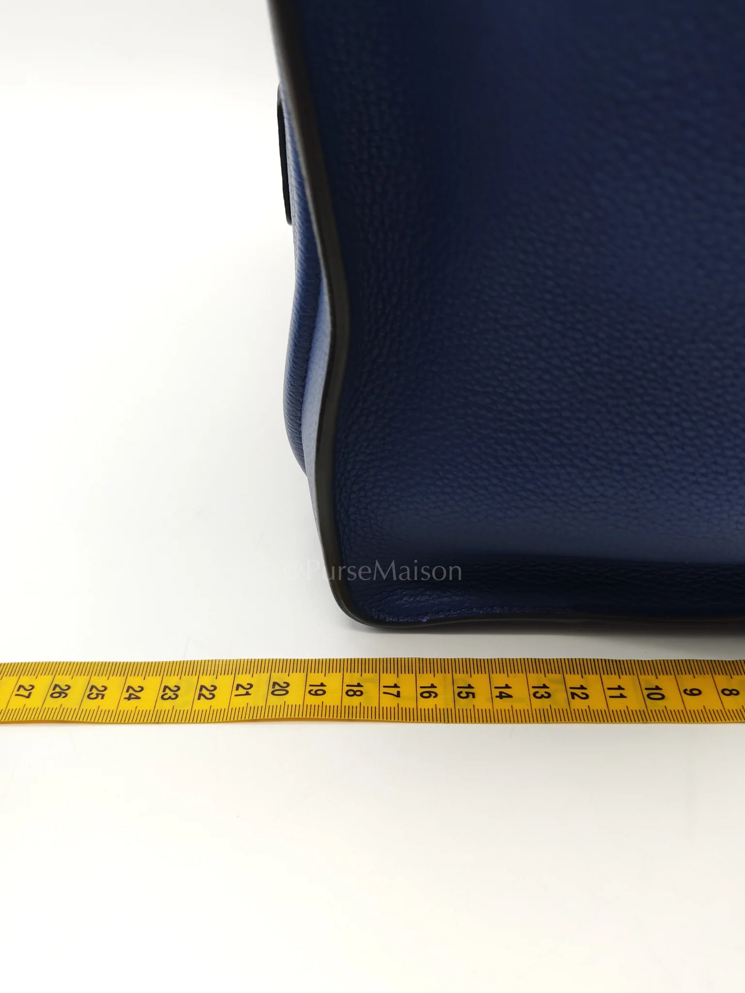 Celine Mini Luggage Tote Bag in Blue Grained Calfskin Leather - Image 31