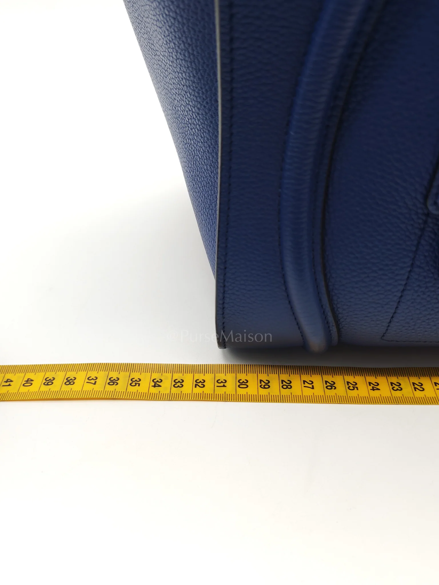 Celine Mini Luggage Tote Bag in Blue Grained Calfskin Leather - Image 32