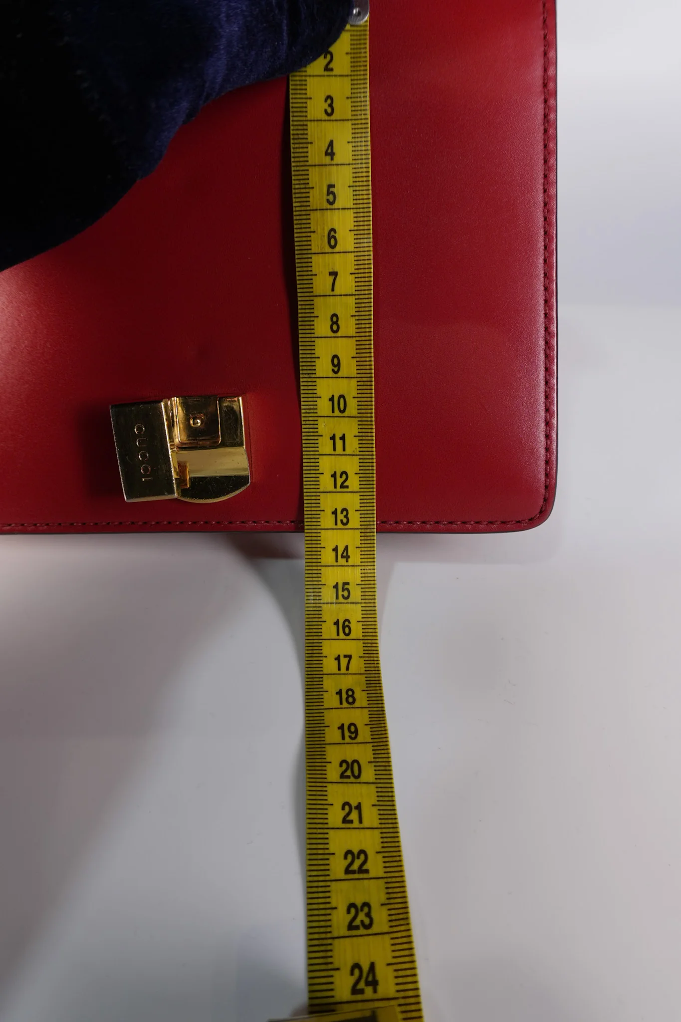 Gucci Mini Sylvie Shoulder Bag in Red Calfskin Leather & Gold Hardware - Image 30