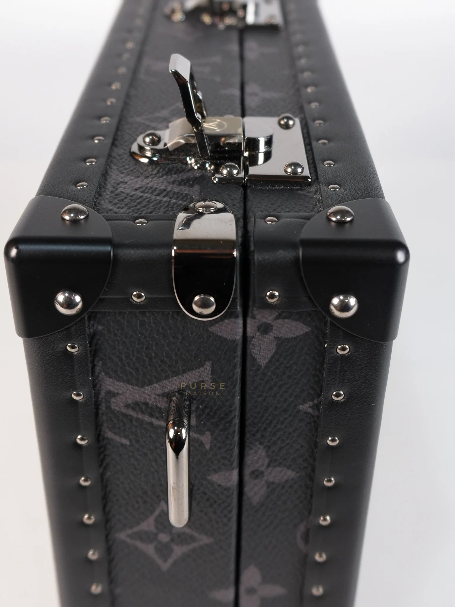 Louis Vuitton Monogram Eclipse Trunk Box in Graphite (Date Code: FL1222) - Image 16