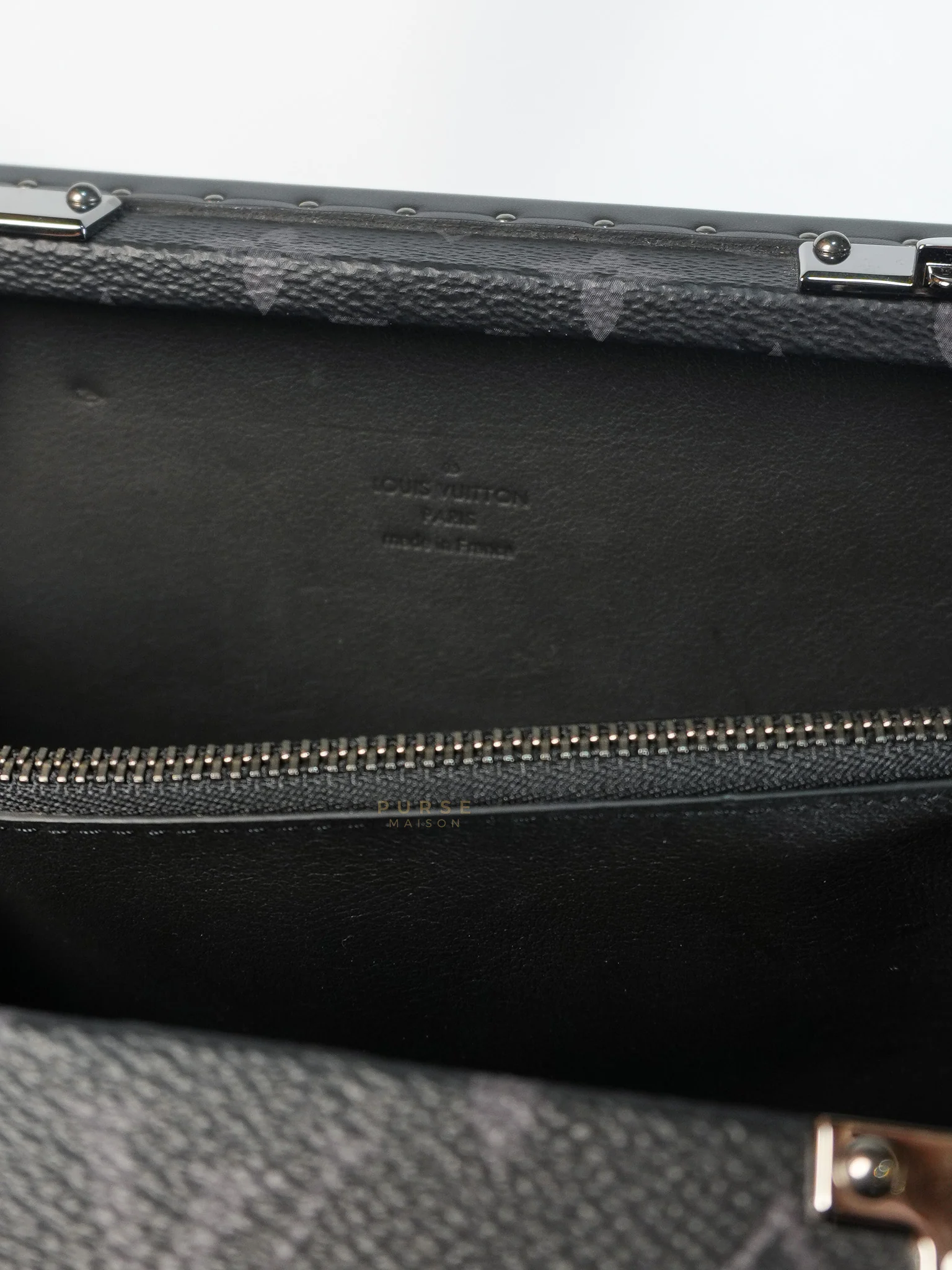 Louis Vuitton Monogram Eclipse Trunk Box in Graphite (Date Code: FL1222) - Image 22