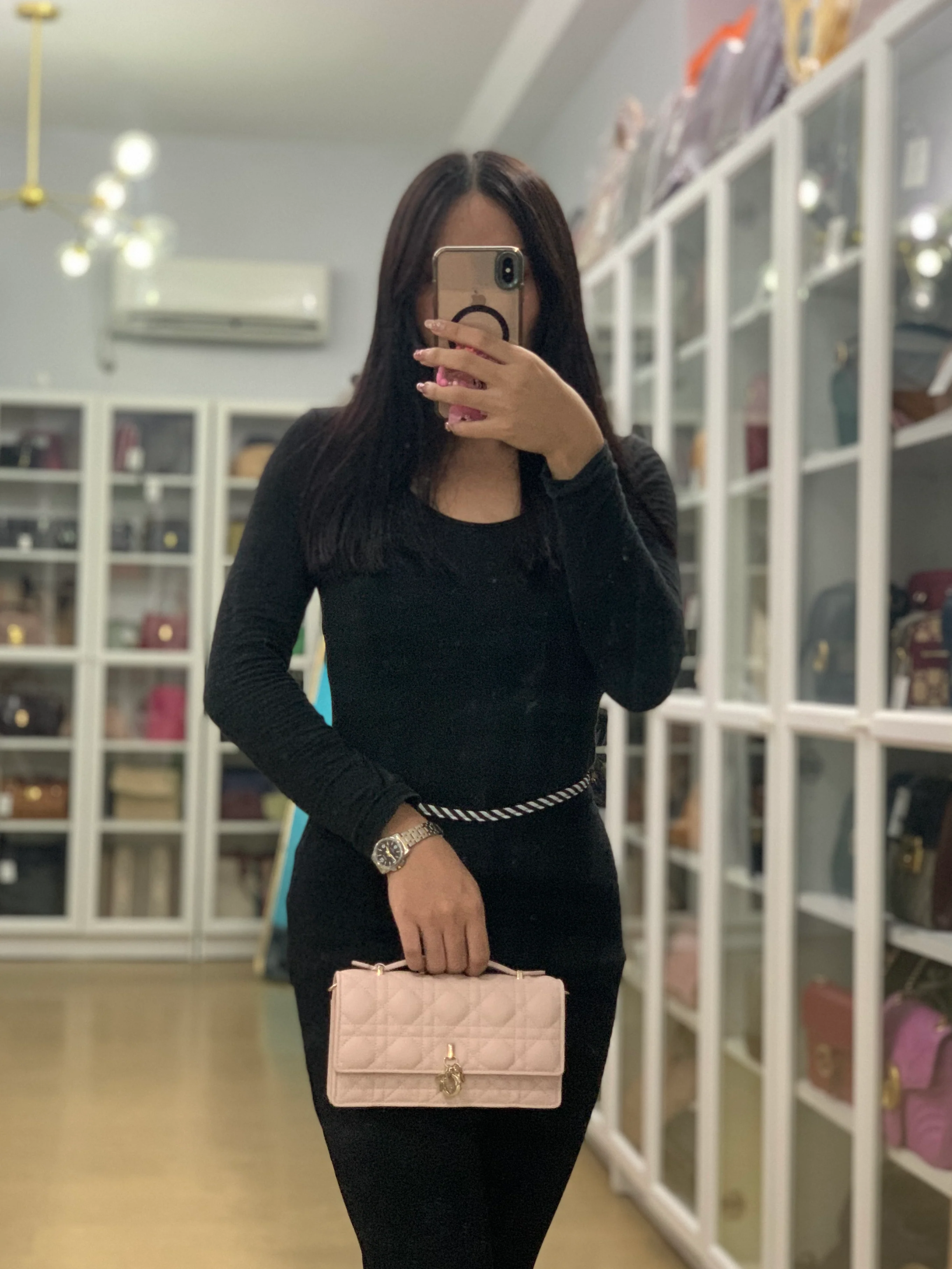 Christian Dior My Dior Mini Top Handle Bag in Powder Pink Gold Hardware - Image 26