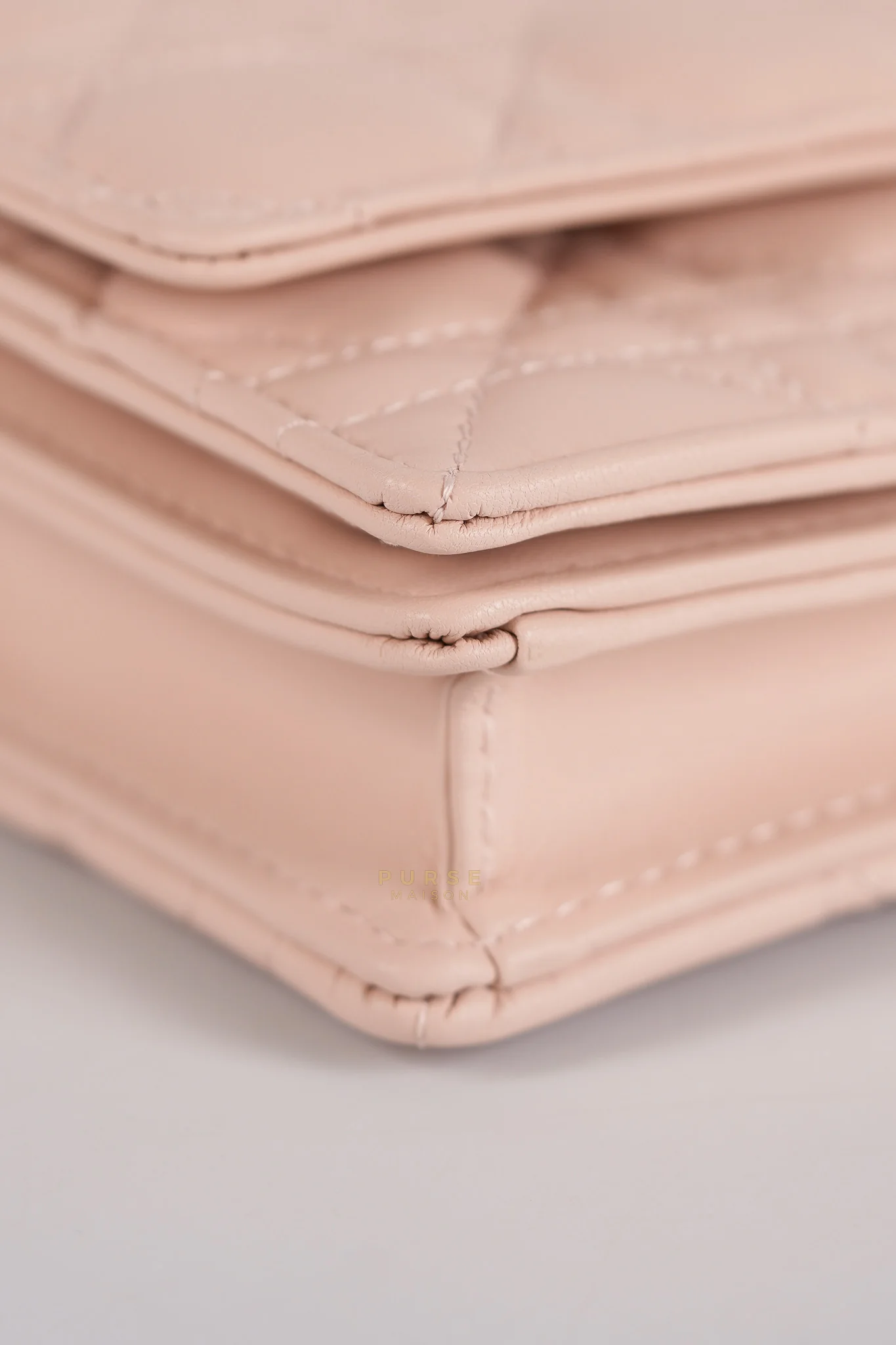 Christian Dior My Dior Mini Top Handle Bag in Powder Pink Gold Hardware - Image 8