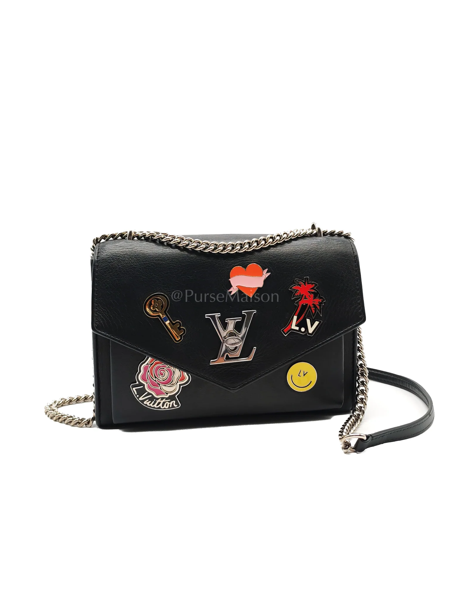 Louis Vuitton My Lock Me Limited Edition Pin Embellished Calfskin Leather Shoulder Bag (Date Code: AR3108) - Image 2