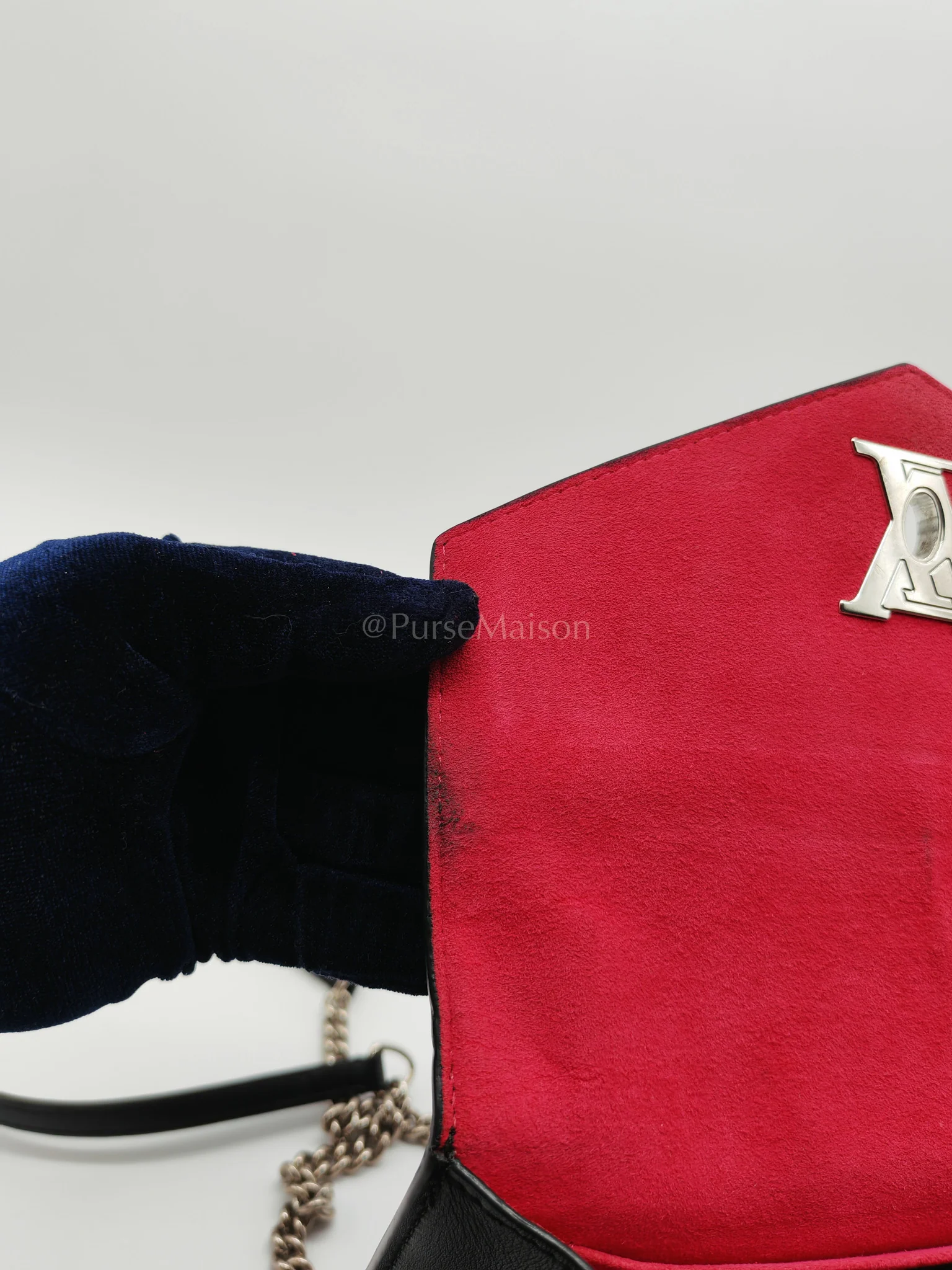 Louis Vuitton My Lock Me Limited Edition Pin Embellished Calfskin Leather Shoulder Bag (Date Code: AR3108) - Image 22