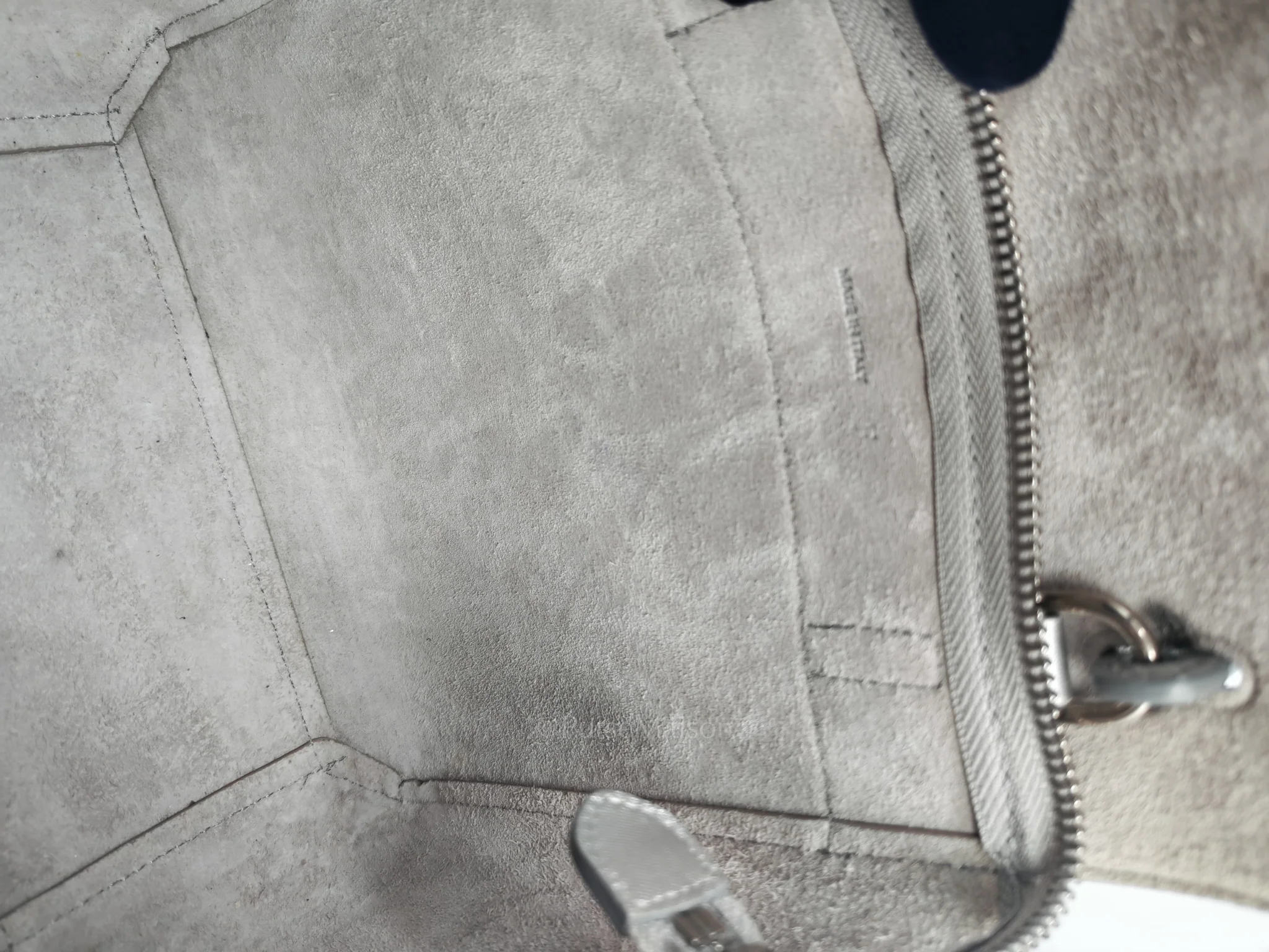 Celine Belt Bag Nano in Silver Laminated Calfskin Leather & Silver Hardware - Image 32