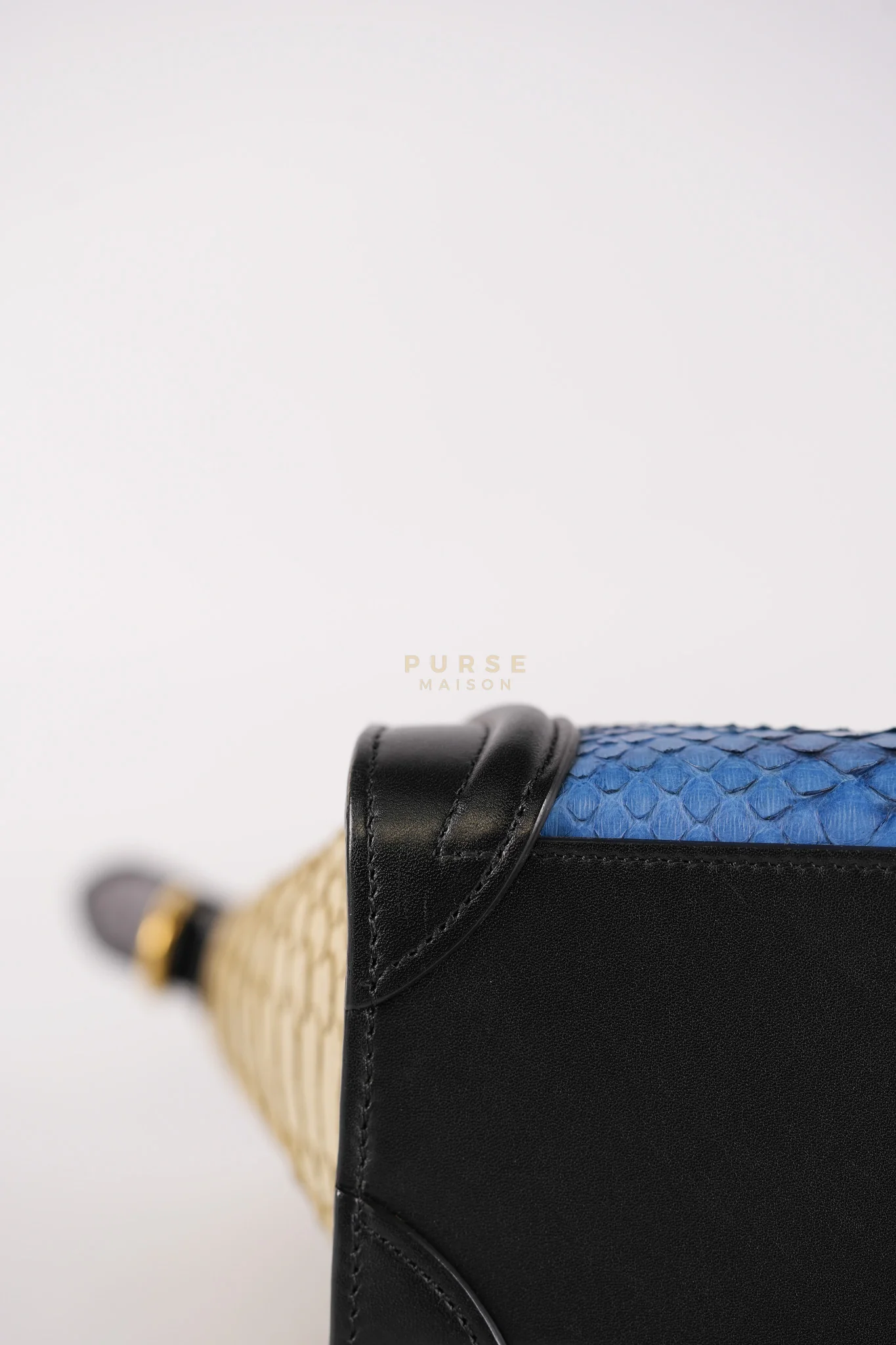 Celine Nano Luggage Tri-color in Python Exotic Leather - Image 12
